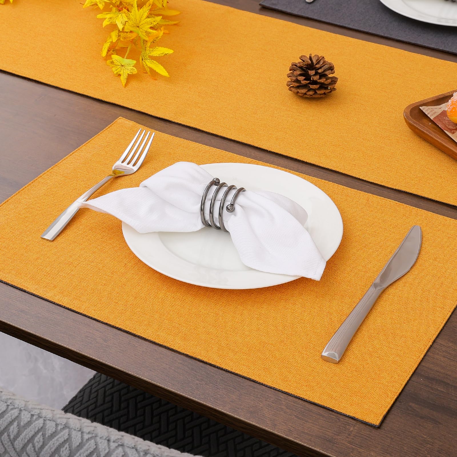 Banchif Tischsets abwaschbar doppelseitig Platzset Platzdecken abwaschbar – Ansicht 4