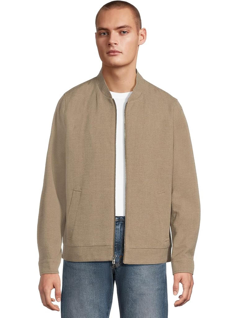 Brown Johnston & Murphy Patterened Full-zip