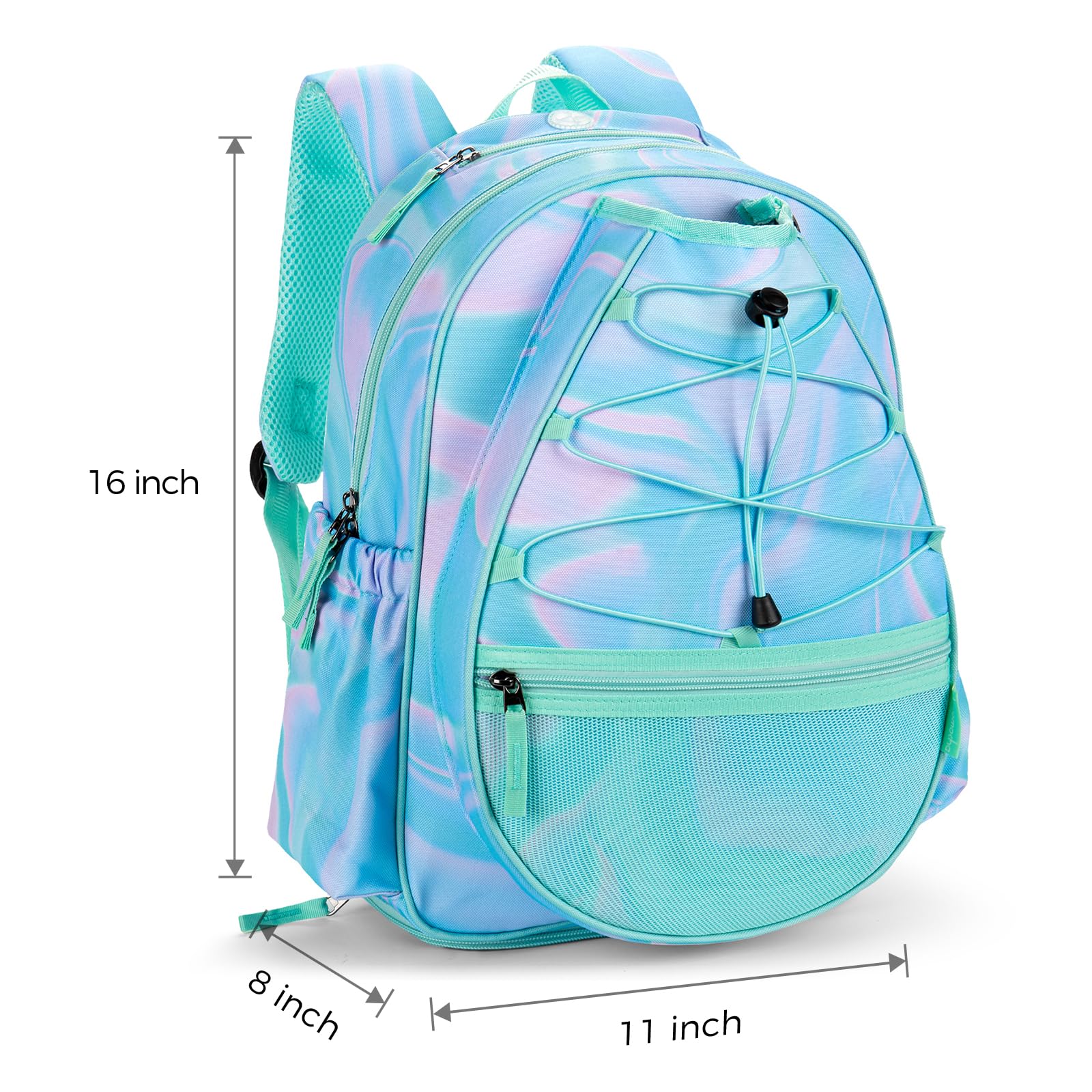 Choco Mocha Zaino da tennis per bambini, borsa da tennis per ragazze, zaino da 16 pollici