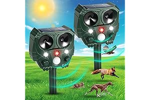 Upgraded Sonic Deer Repellent Device with Motion Sensor, Morestar Cat Deterrent Outdoor...