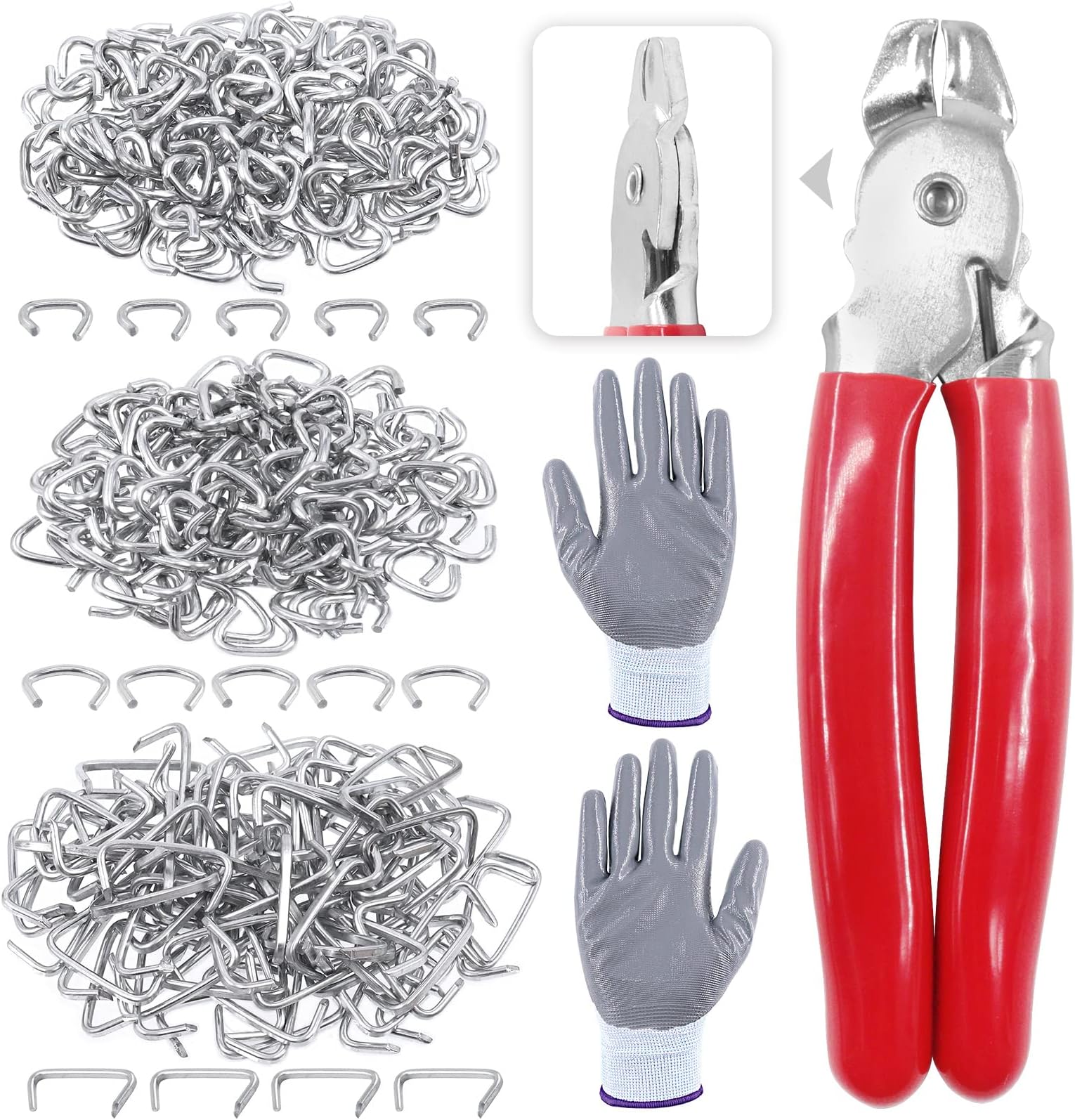 Proster Hog Ring Pliers Automatic Fencing Pliers with 2500PCS