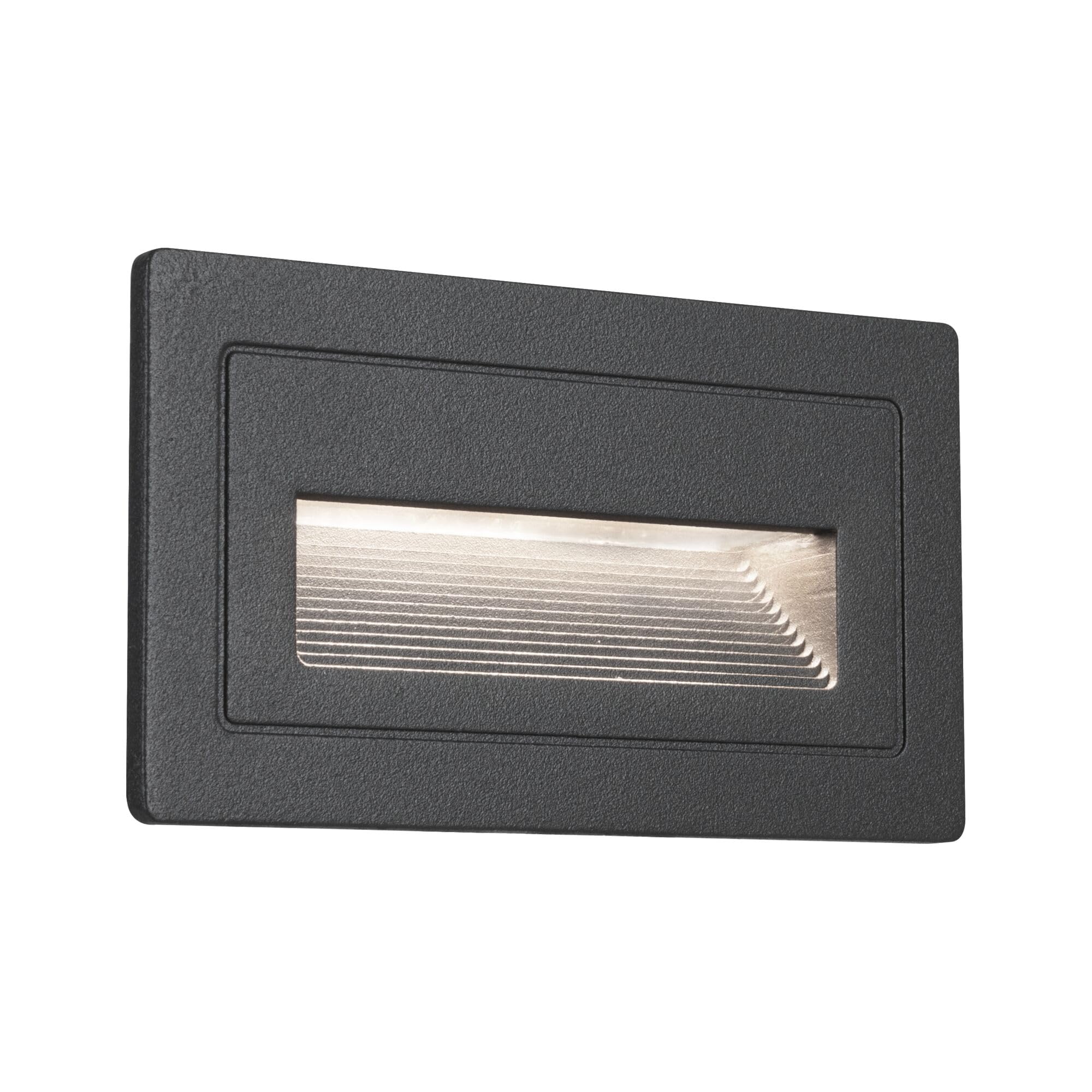 Paulmann 94383 luminaire d'extérieur LED encastré mural Long IP65 Blanc chaud 103x58 mm carré incl. 1x4 watts éclairage extérieur Noir lampe d'extérieur aluminium lampe de jardin 3000 K