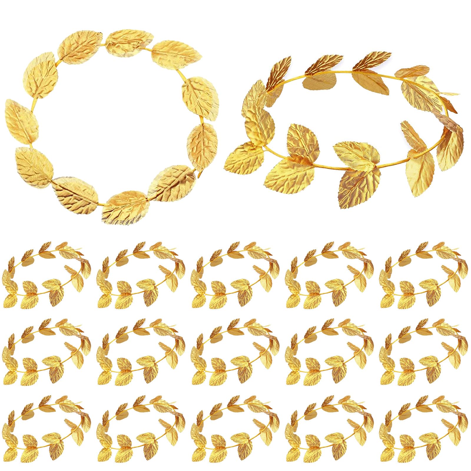 meekoo Halloween Roman Leaf Headband Gold Leaf Wreath Crown Greek Headpiece Goddess Costume for Women Men Party
