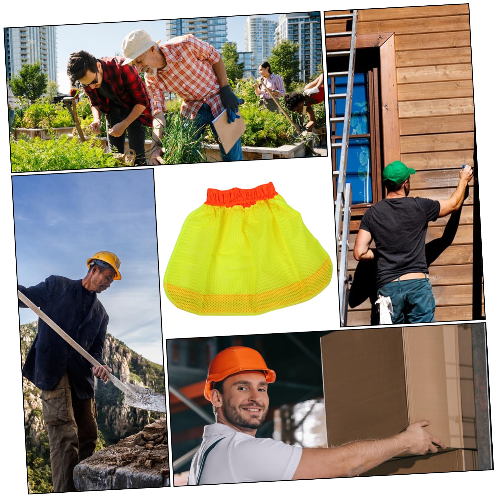 UKCOCO 12stücke Teiliges Atmungsaktiver Reflektierender Sonnenschutz Für Sicherheitshelme Hochsichtbare Mesh-Kopfbedeckung Für Outdoor-aktivitäten Uv-Schutz Für Männer Und Frauen