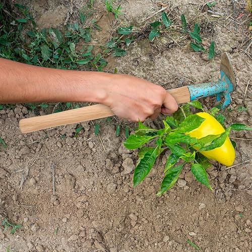 Miniatura 6 de Kisangel Azada de jardín mango largo mango de madera mango reemplazo cómodo agarre para trabajadores de la construcción
