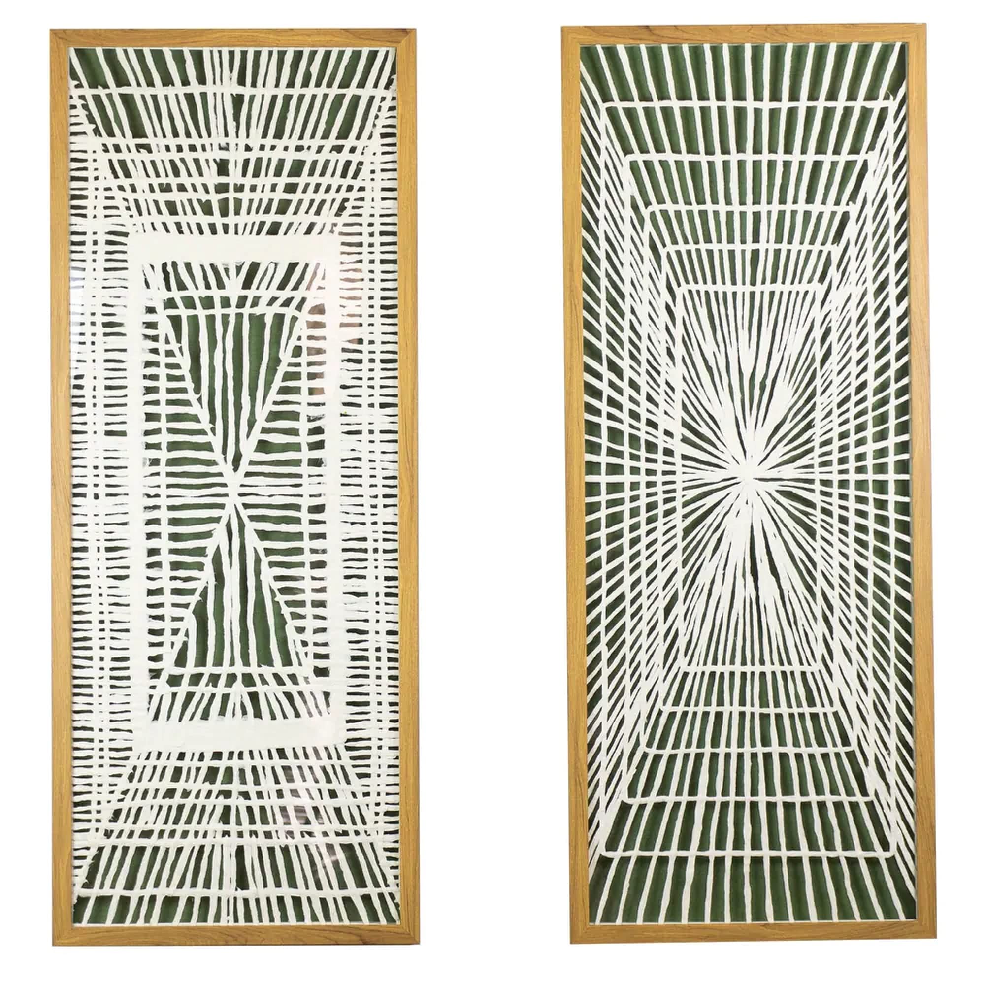 HujiAbstract Paper String Art Shadow Box Wall Decor Set - 2-Piece
