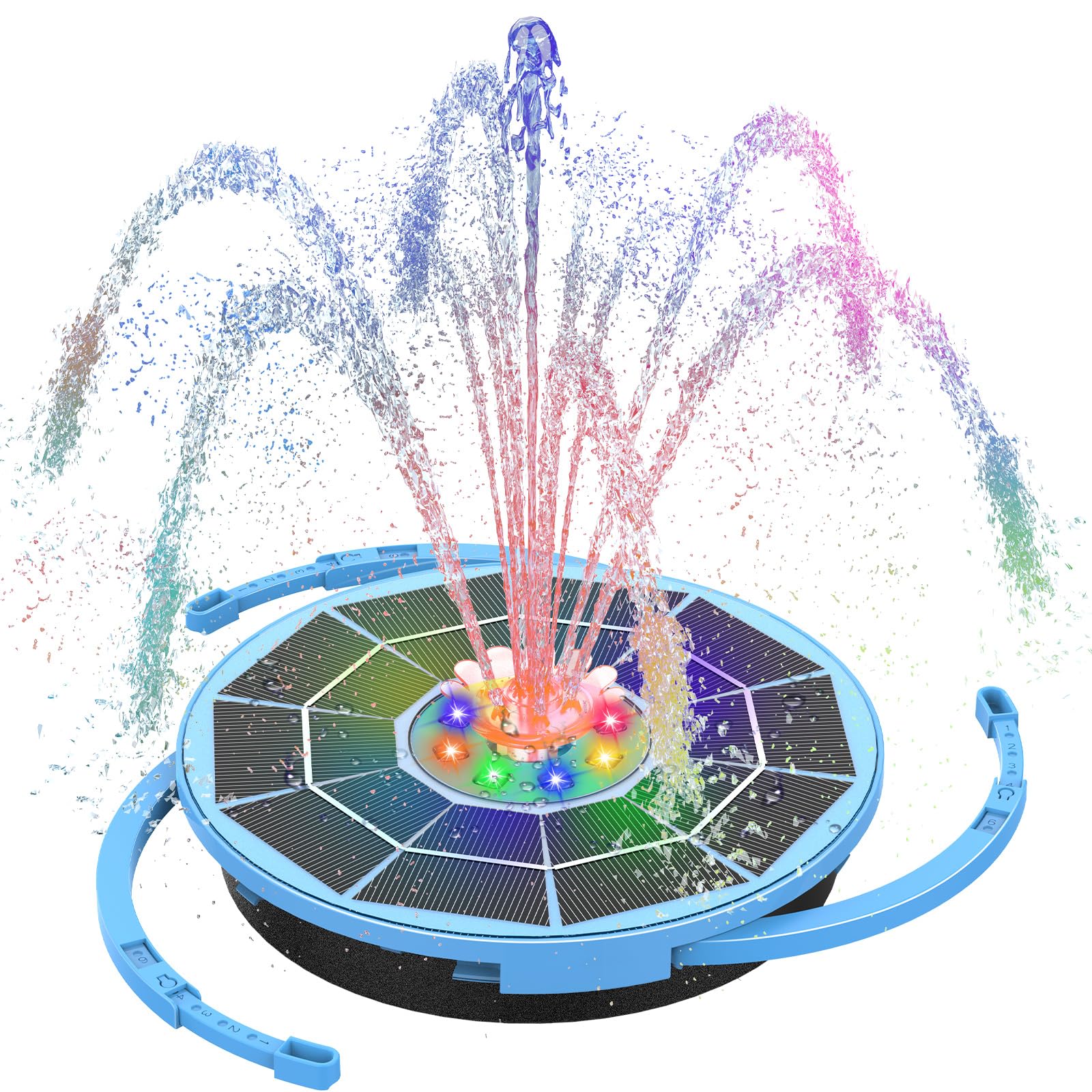 AISITIN Solar Bird Bath Fountain with LED Lights