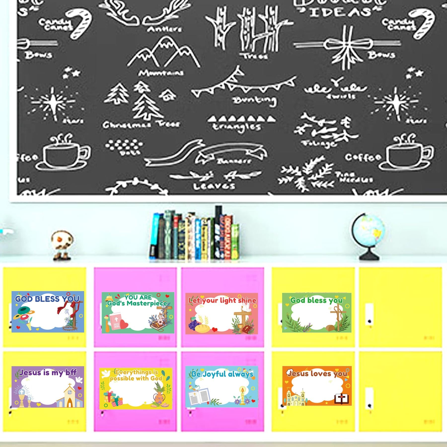 Bible Verse Name Tag Stickers 240 Pcs Christian Religious Name Tags 3.5 x 2 inch God Bless Self Adhesive Name Label - Motivational Faith Decals for Kids Classroom School Supplies - Image 4