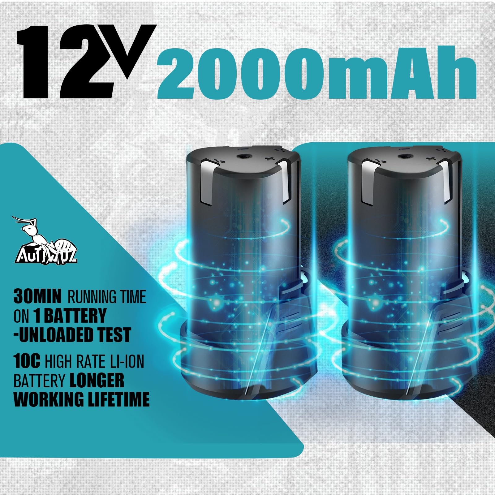 AUTIWOZ Mini Poliermaschine Akku, 25mm/50mm/75mm Akku Polierer für Detailing und Kratzer entfernen, Rotation & Exzentrische Polier, 6 Geschwindigkeiten 2 Pcs 2000mAh Li-Ion-Akkus, mit Polier-Sets