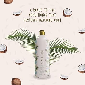 Hydra Senses Bliss Conditioner for Dogs and Cats, Coconut Water and Almond Oil Cat and Dog Conditioner, Moisturizes and Repairs Damaged Coats