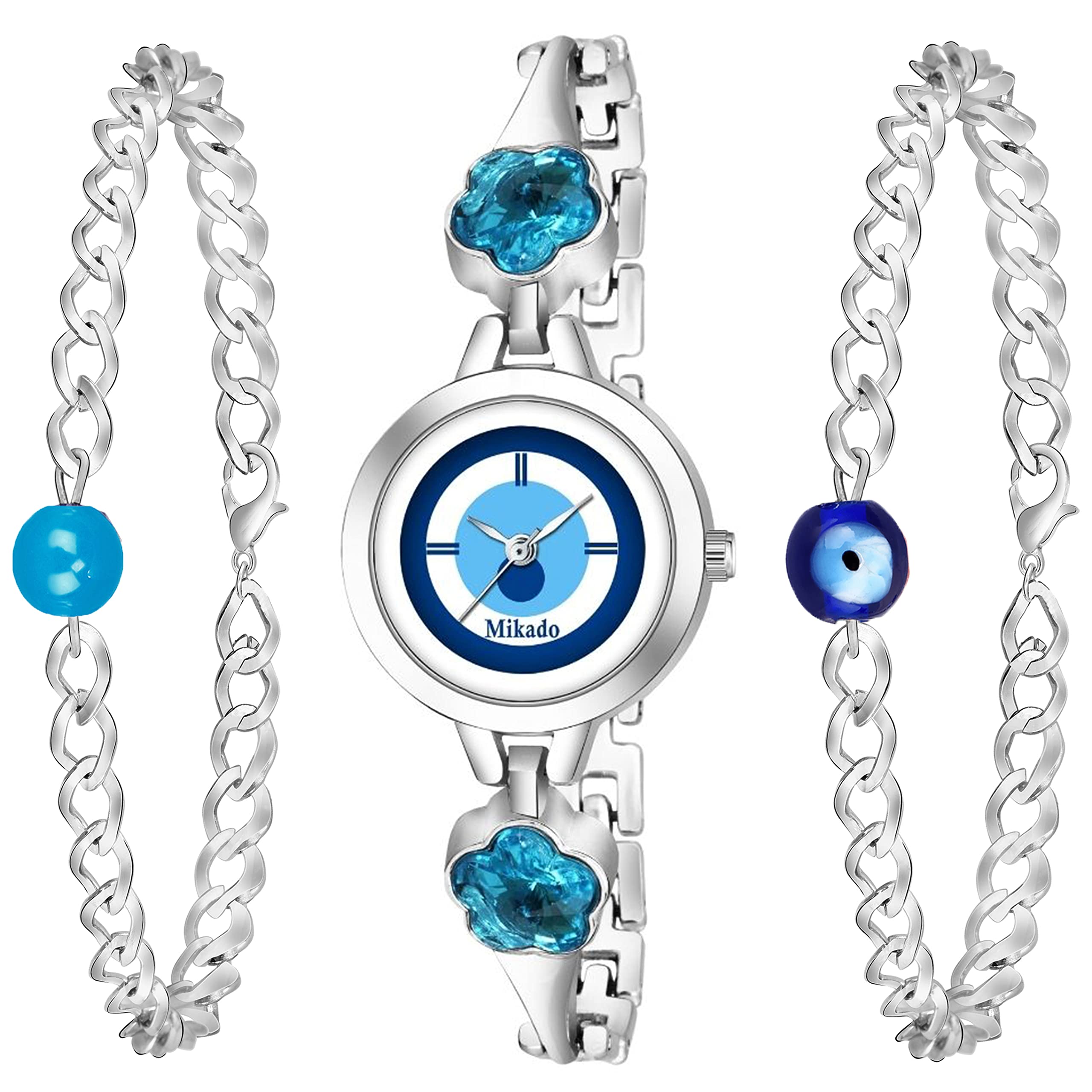 Mikado Blue Eye Watch with Stunning Bracelet Set Combo for Women (B0B3RZZK1Z) Amazon Price History, Amazon Price Tracker