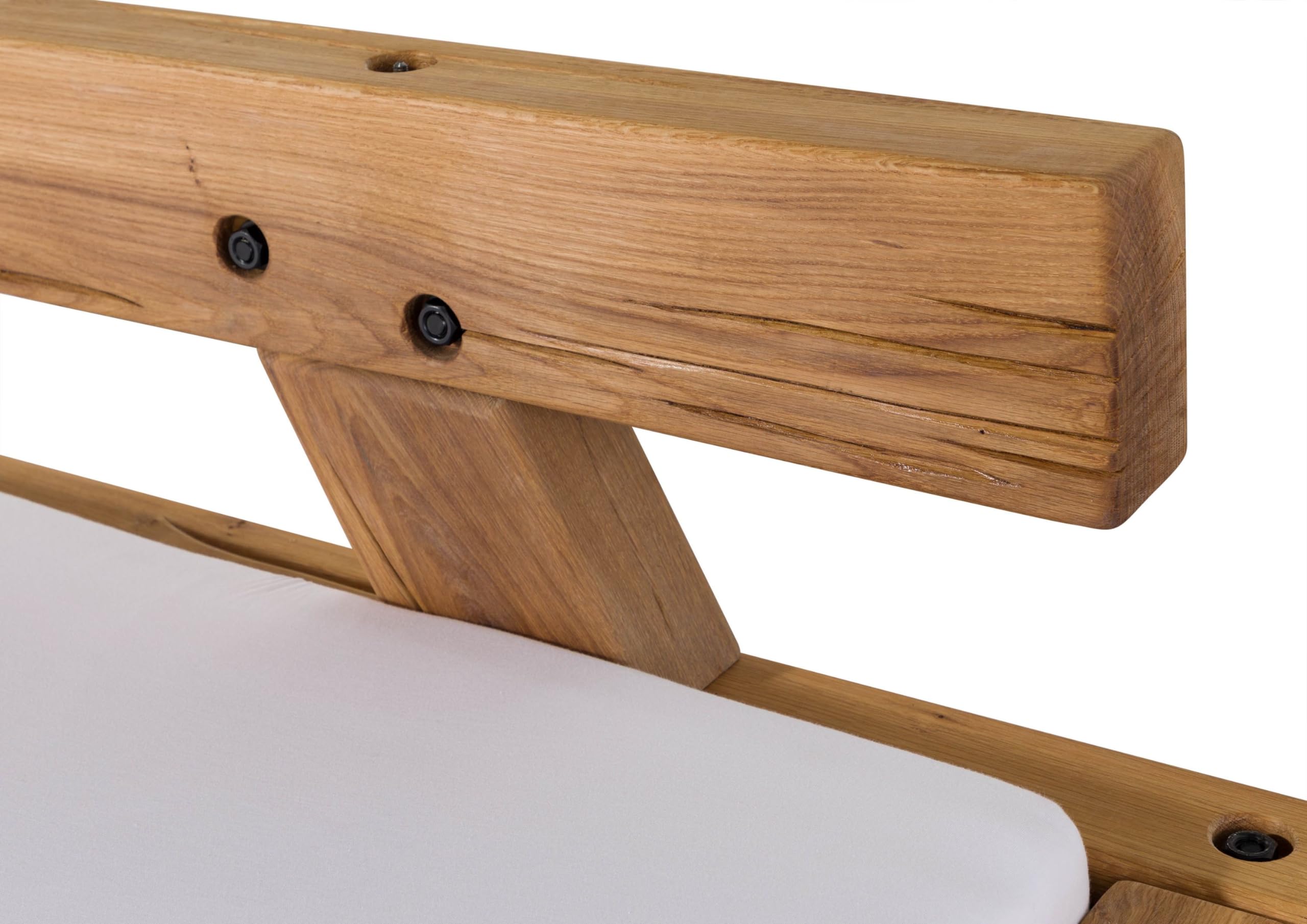 MASSIVMOEBEL24.DE BERGEN #180 Letto matrimoniale - in legno di quercia selvatica - oliato/natur 180x200x72