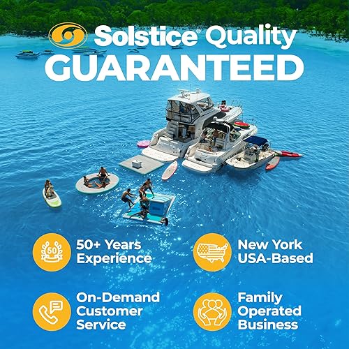 Miniatura 6 de SOLSTICE Original Inflatable Floating Dock Series Stable Platform Raft for Beach Lake Pool Up to 10 People Rafting and Recreation Pump Bag Handles