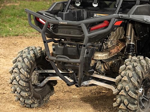 Miniatura 5 de SuperATV Parachoques trasero para Polaris RZR XP 1000/XP 4 1000/High Lifter/XP 4 High Lifter/Senderos y rocas, negro antiarrugas, tubo de acero