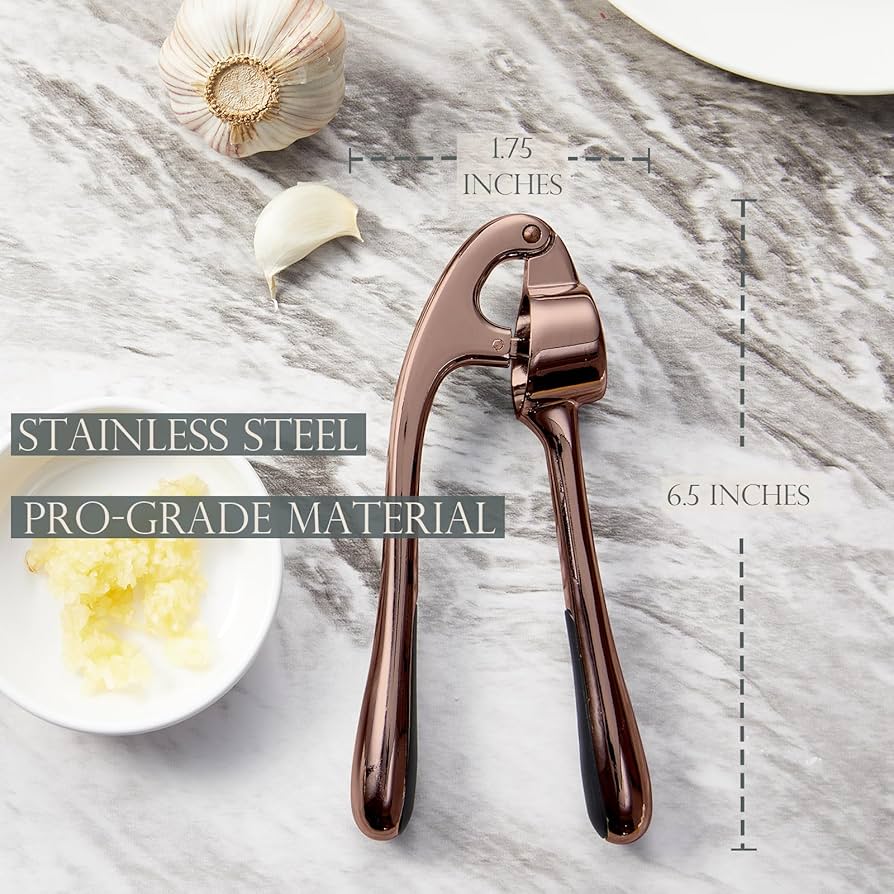 Garlic Press Handle Garlic Press, Stainless Steel Mincer, Crusher & Peeler Set - Professional Grade, Easy Clean, Dishwasher Safe & Rustproof - Walmart Supplies Garlic Rocker Press