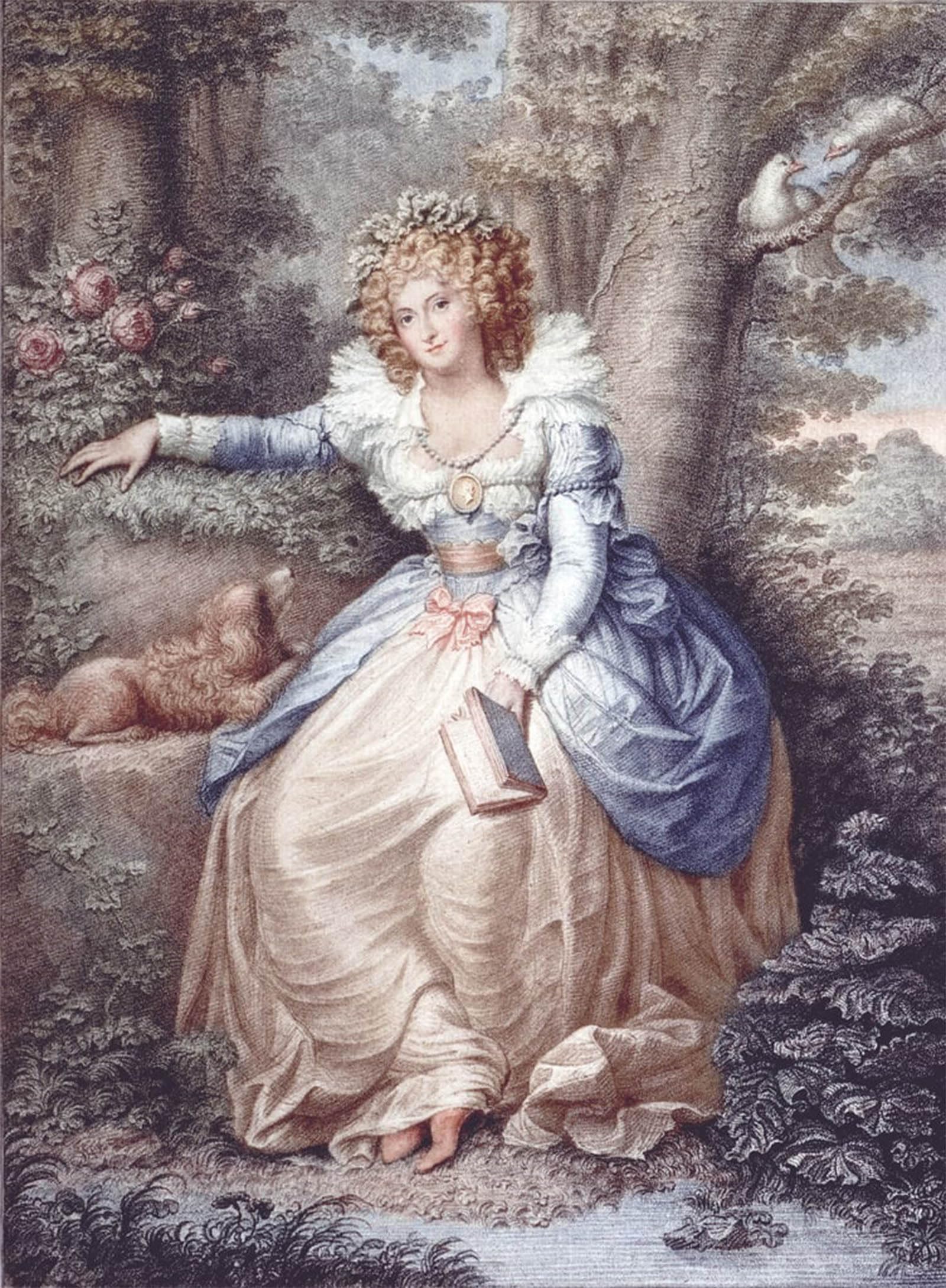 SERENDIPITP Vintage Wall Art Canvas Nordic Poster Canvas Print Picture Mrs Fitzherbert Engraved and Pub by Richard Cosway Wall Art Poster for Home Decor 60x90cm