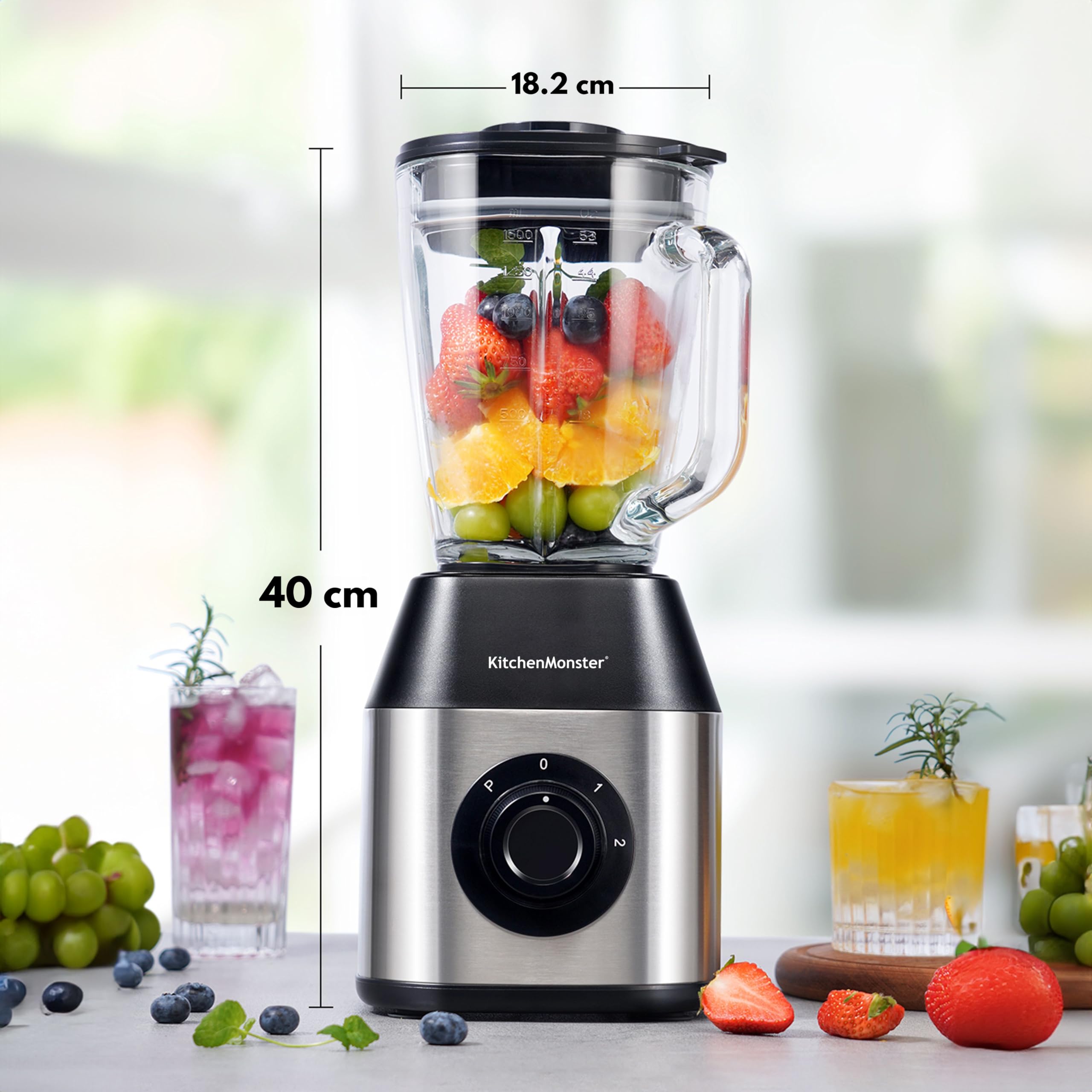 Blender Pro 1200 W - Smoothie Maker 1,5 litra z 3 stopniami