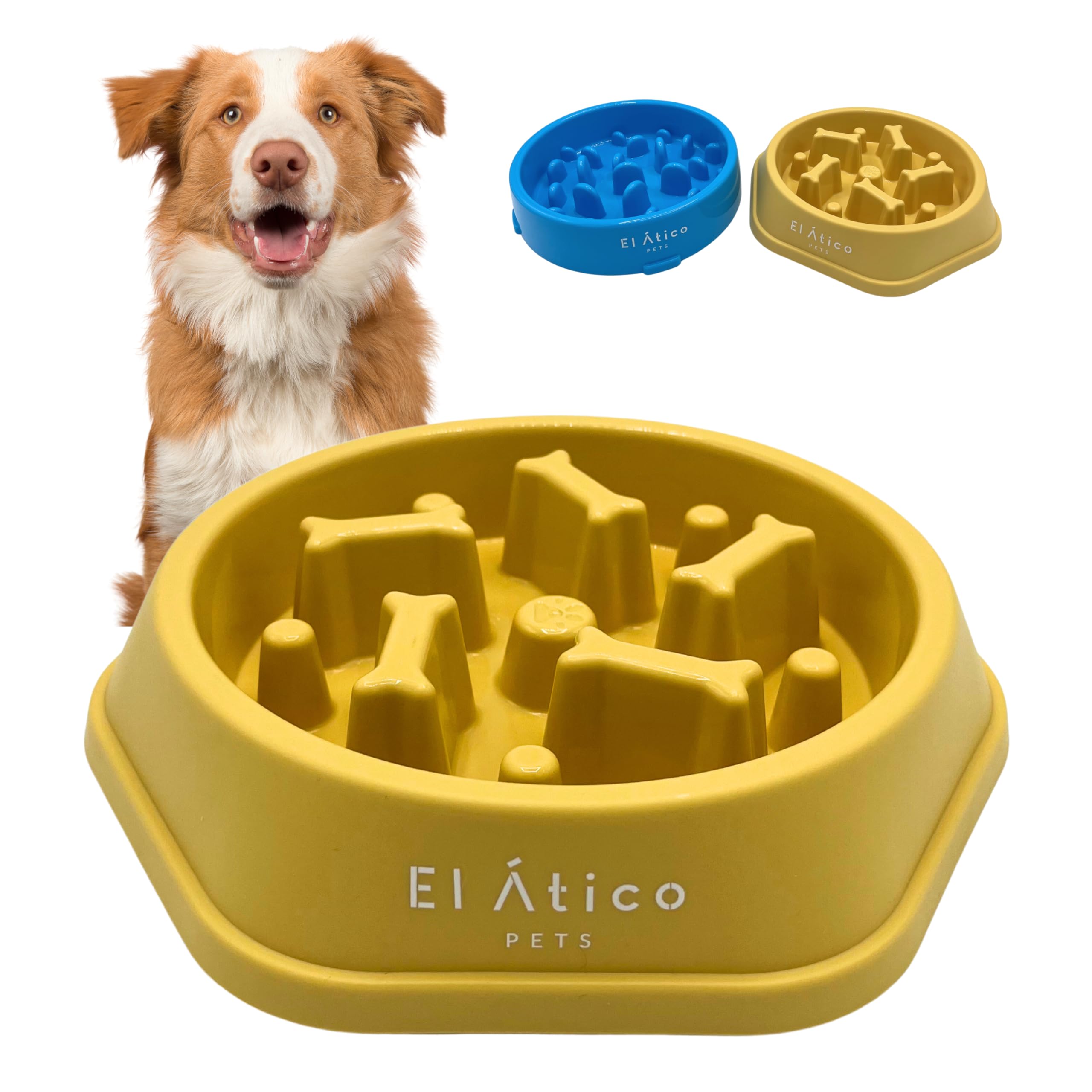 EL ÁTICO PETS Comedero Perro Antivoracidad. Comedero Antiansiedad y Antiestres para Perros Ansiosos. Controla la Velocidad de Alimentación. Reduce el Éstrés y Disfruta de una Digestión Saludable