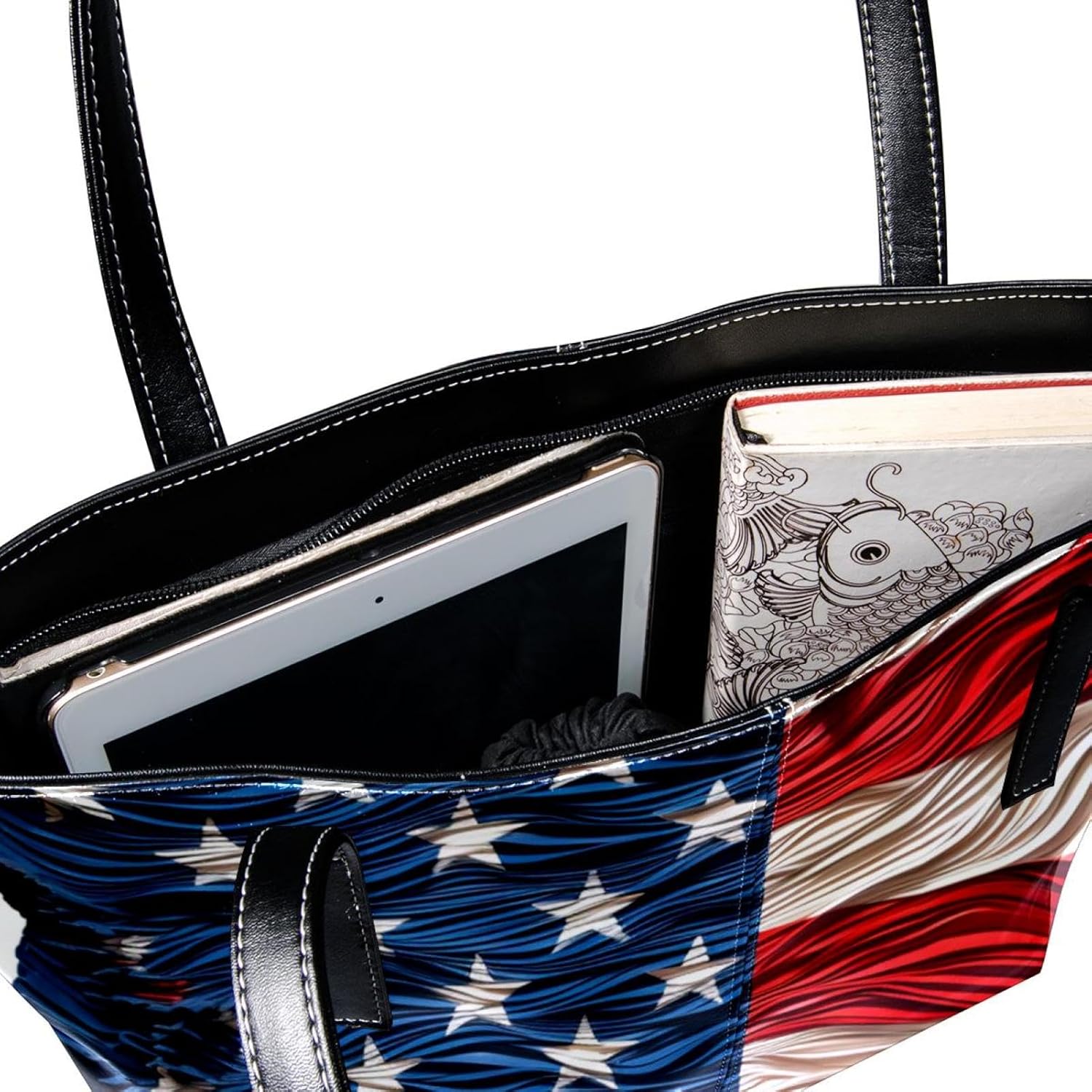 [YTYVAGT] 女性用財布、トートバッグ美学、レディーストートハンドバッグ,アメリカの国旗の地図