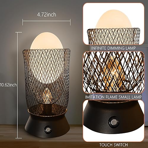 Miniatura 2 de Lámpara de mesa con flujo de llama, lámpara de mesa LED de luciérnaga, lámpara de ambiente familiar, lámpara de mesa de carga inalámbrica ajustable,