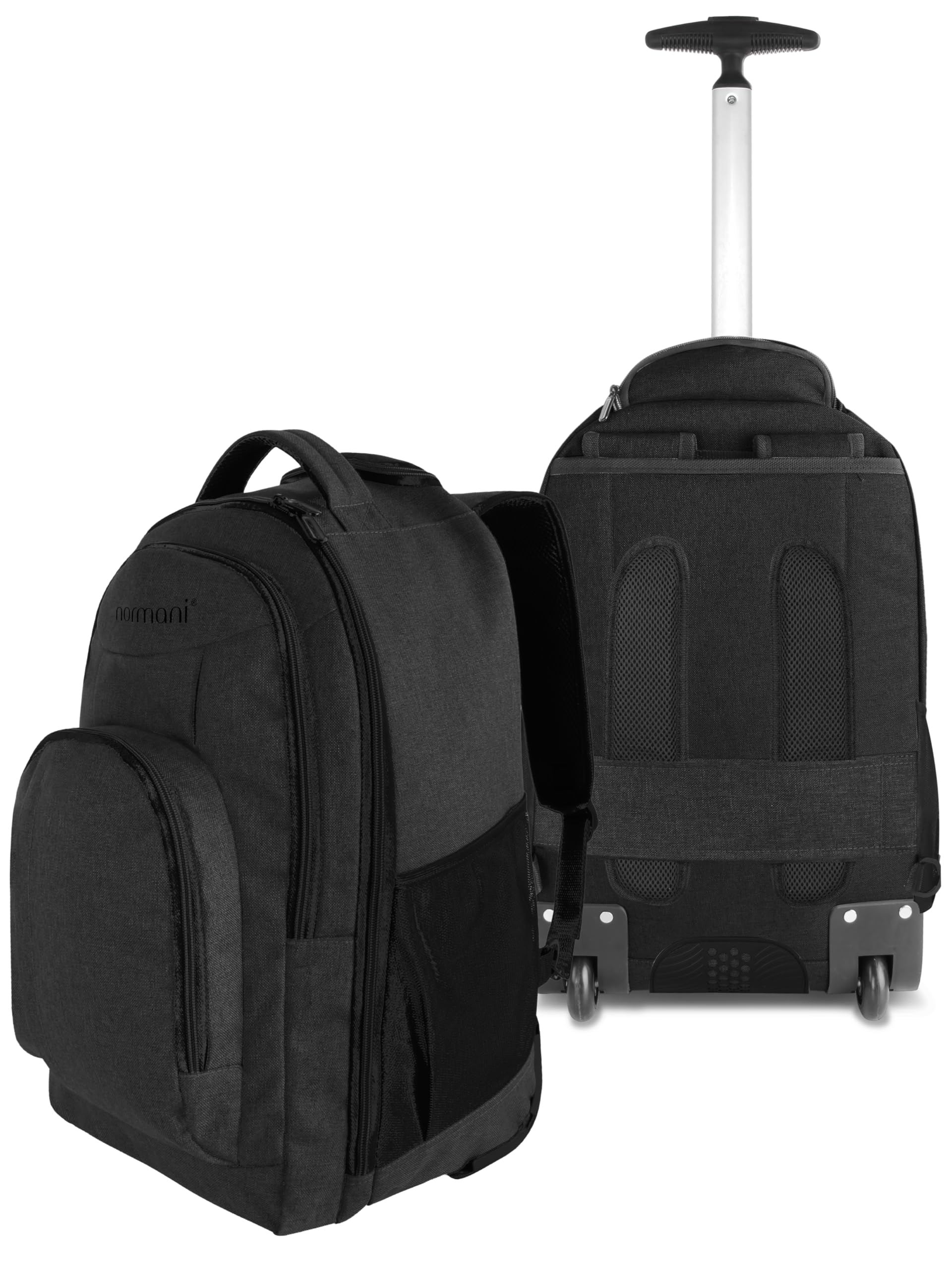 normani Rucksack mit Trolleyfunktion - 30 Liter Volumen Rucksacktrolley zum ziehen mit Laptopfach für Schule, Uni, Reisen, Ausflüge oder Einkaufen