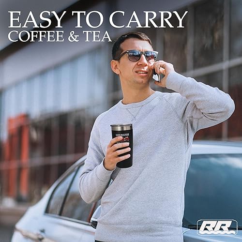 Miniatura 5 de Rogue River Tactical Divertida taza de café de acero inoxidable con tapa con diseño de bomberos Still Plays With Fire Trucks, gran idea de regalo