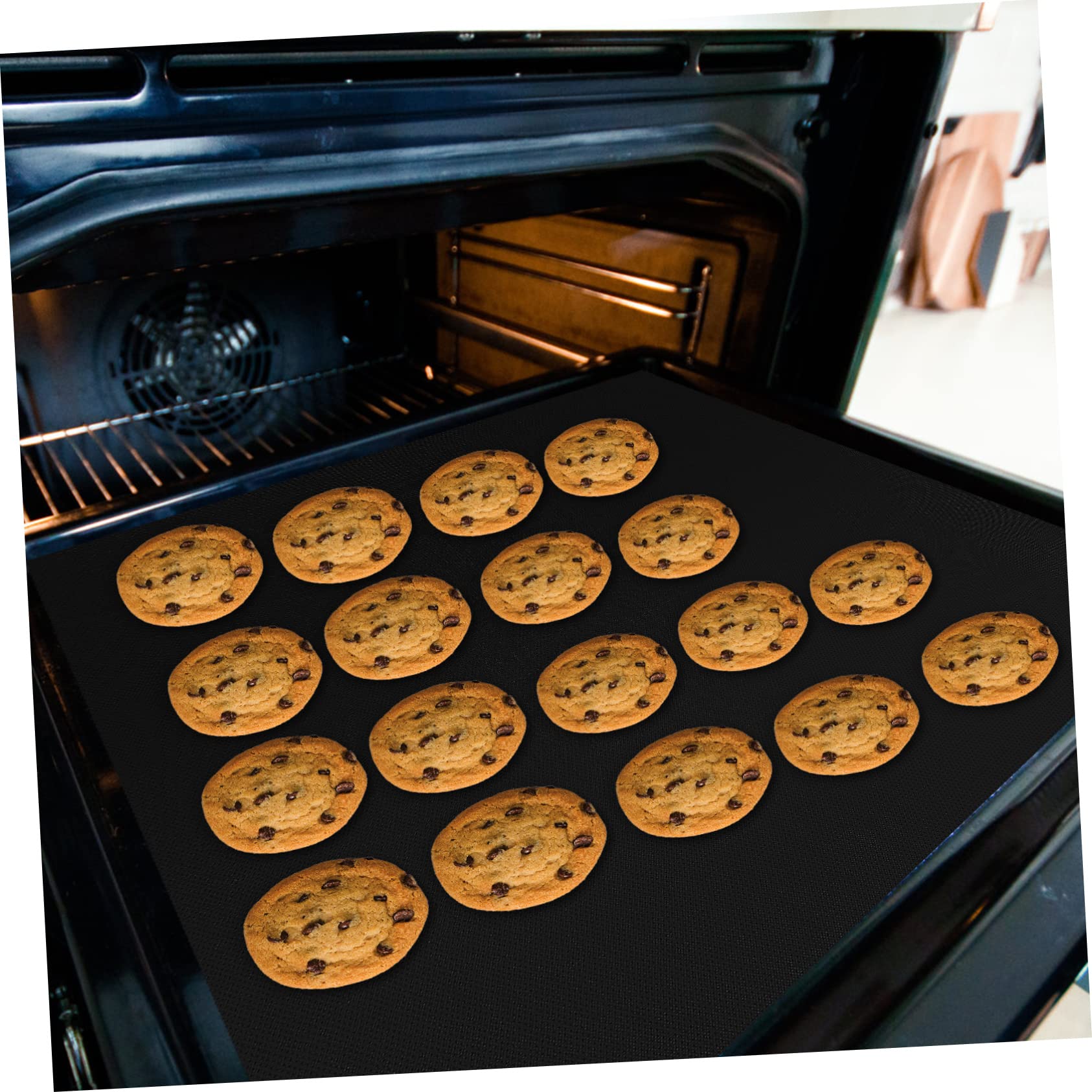 9piezas Mats De Horno Reutilizables Antiadherentes De Versátiles Para Asar Cocinar y Hornear Resistentes y Ajustables