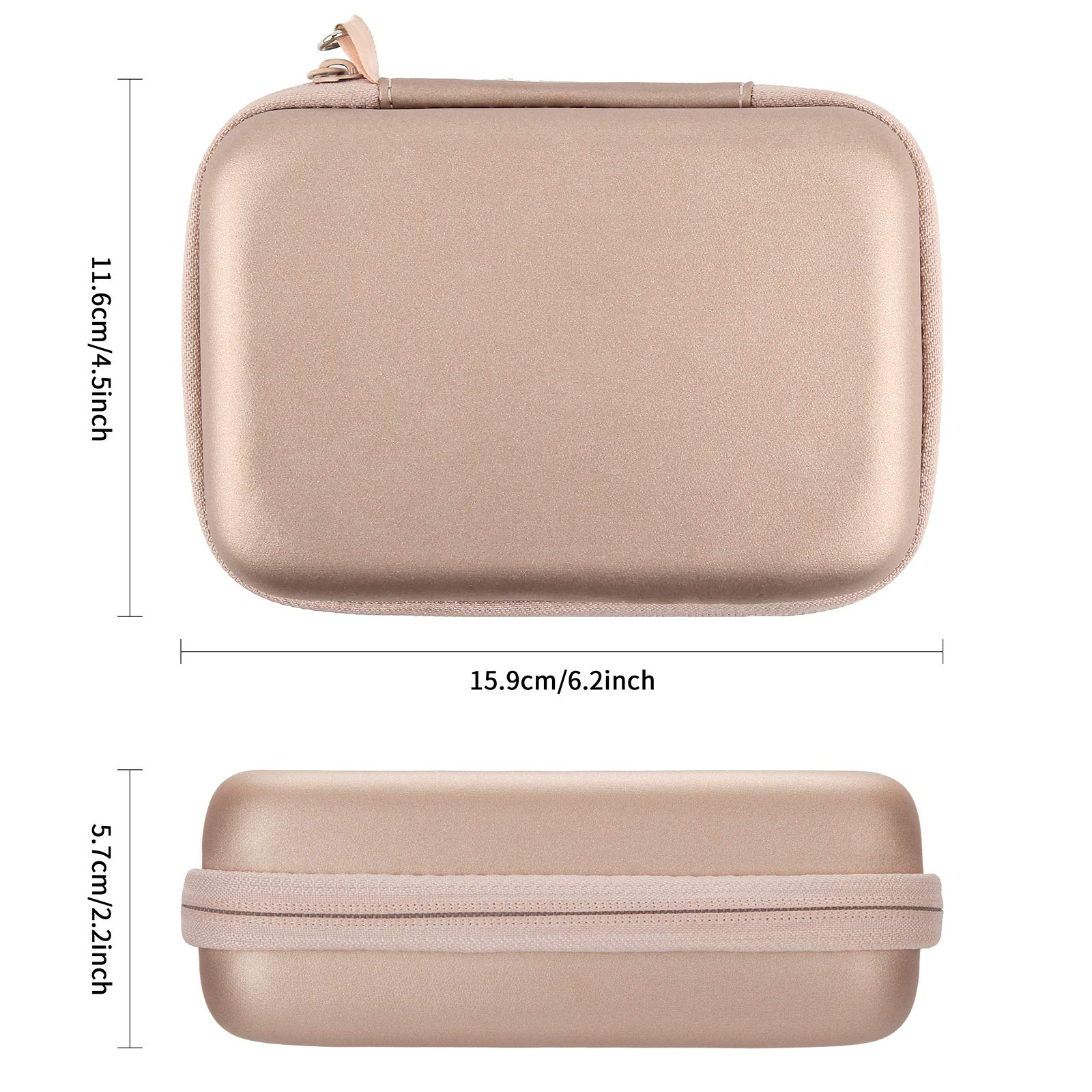 Housse De Transport Dorée Pour HP Sprocket - Étui Portefeuille Pour Imprimante Photo Portable