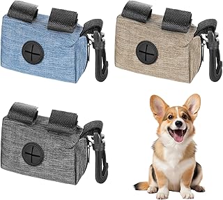 Yuanchu Kackbeutel für Hunde, Hundekotbeutelspender 3 Stück Hundekotbeutel Halter mit Reißverschluss Dispenser Karabinerhaken Kotbeutelspender Klettverschluss Hundeleine Gassis Pazierengehen product image