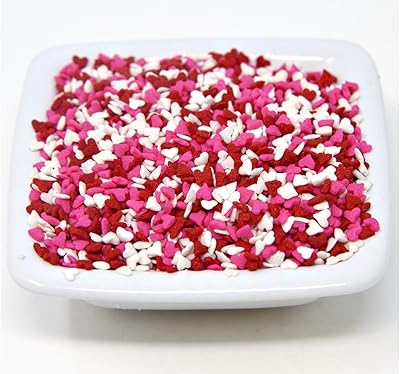 Oasis Supply Sprinkles, 8 oz., Mini Red White & Pink Heart Shapes