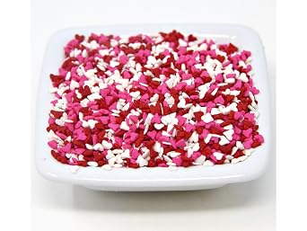 Oasis Supply Sprinkles, 8 oz., Mini Red White & Pink Heart Shapes