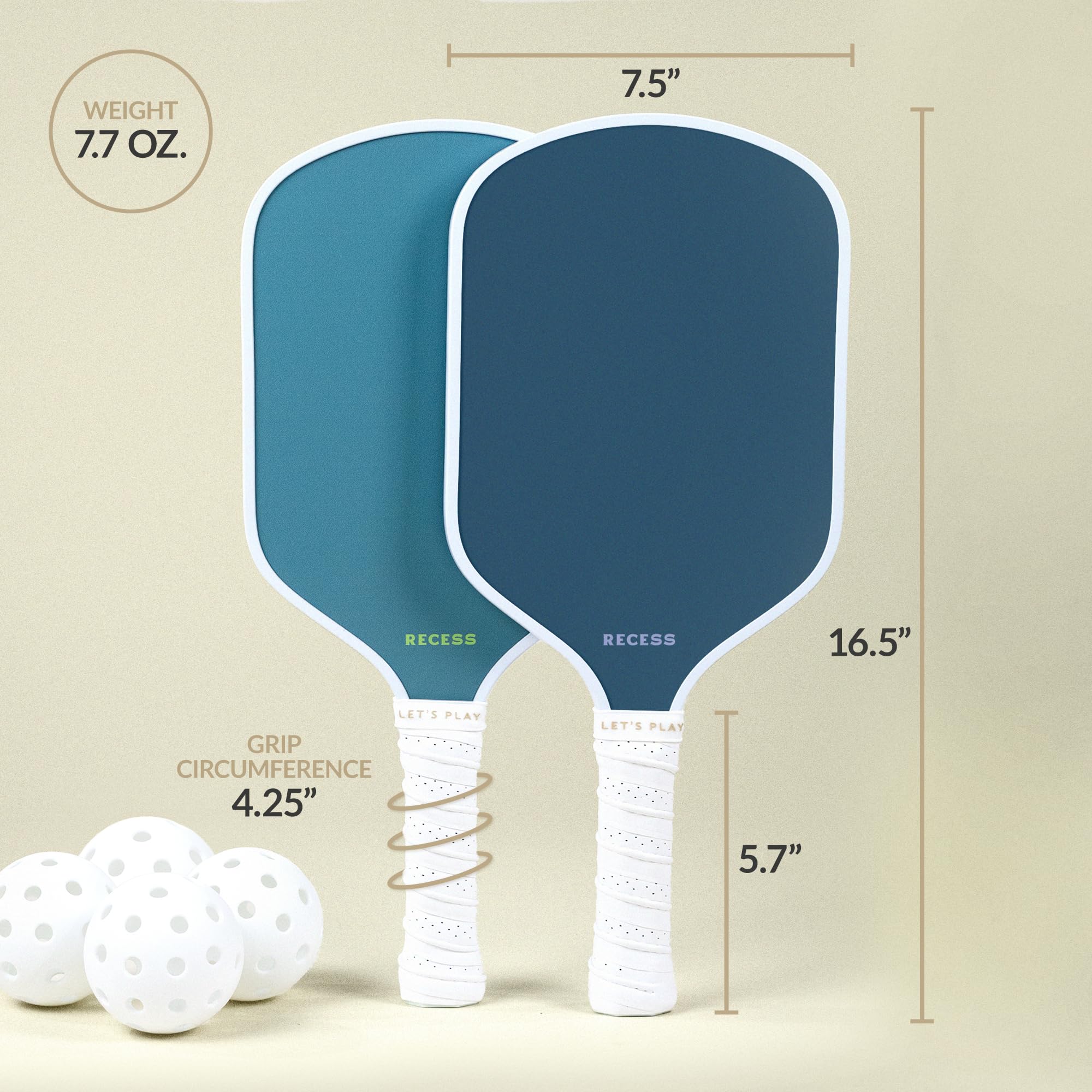 Recess ピックルボールセット　ラケット、ボール、バッグ　新品 Amazon | Recess ピックルボールパドルセット – パドル2個