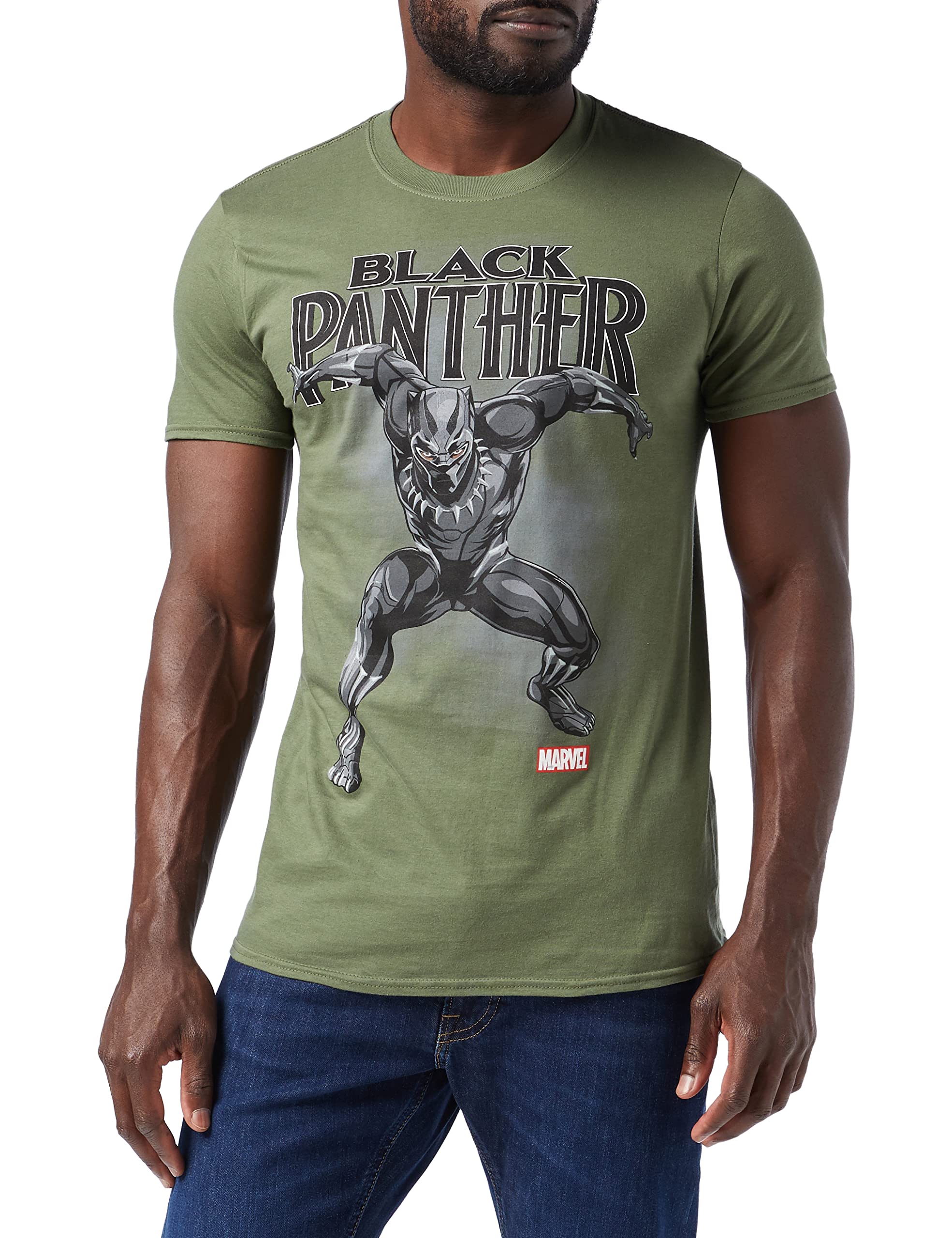 Black Panther Men's STRIKE T - Shirt, Green (Military Green Military), X-Large