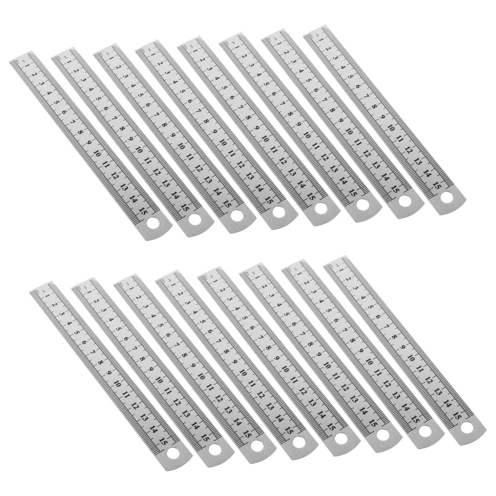 Sewroro Regla de Bolsillo 30 Piezas 15cm 6 Pulgadas Acero Inoxidable