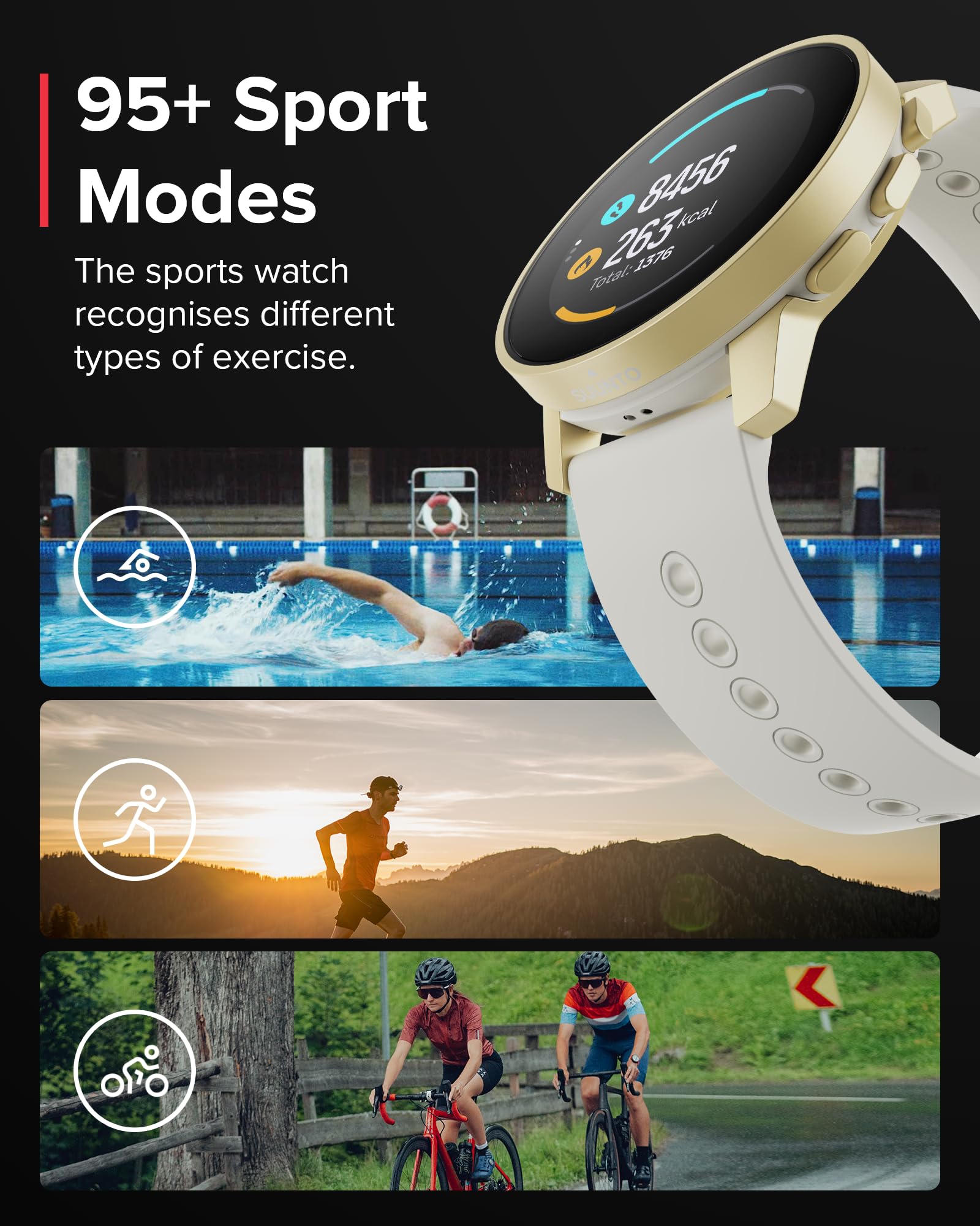 Suunto 9 Peak Reloj deportivo GPS con batería de larga duración y medición de frecuencia cardiaca en la muñeca