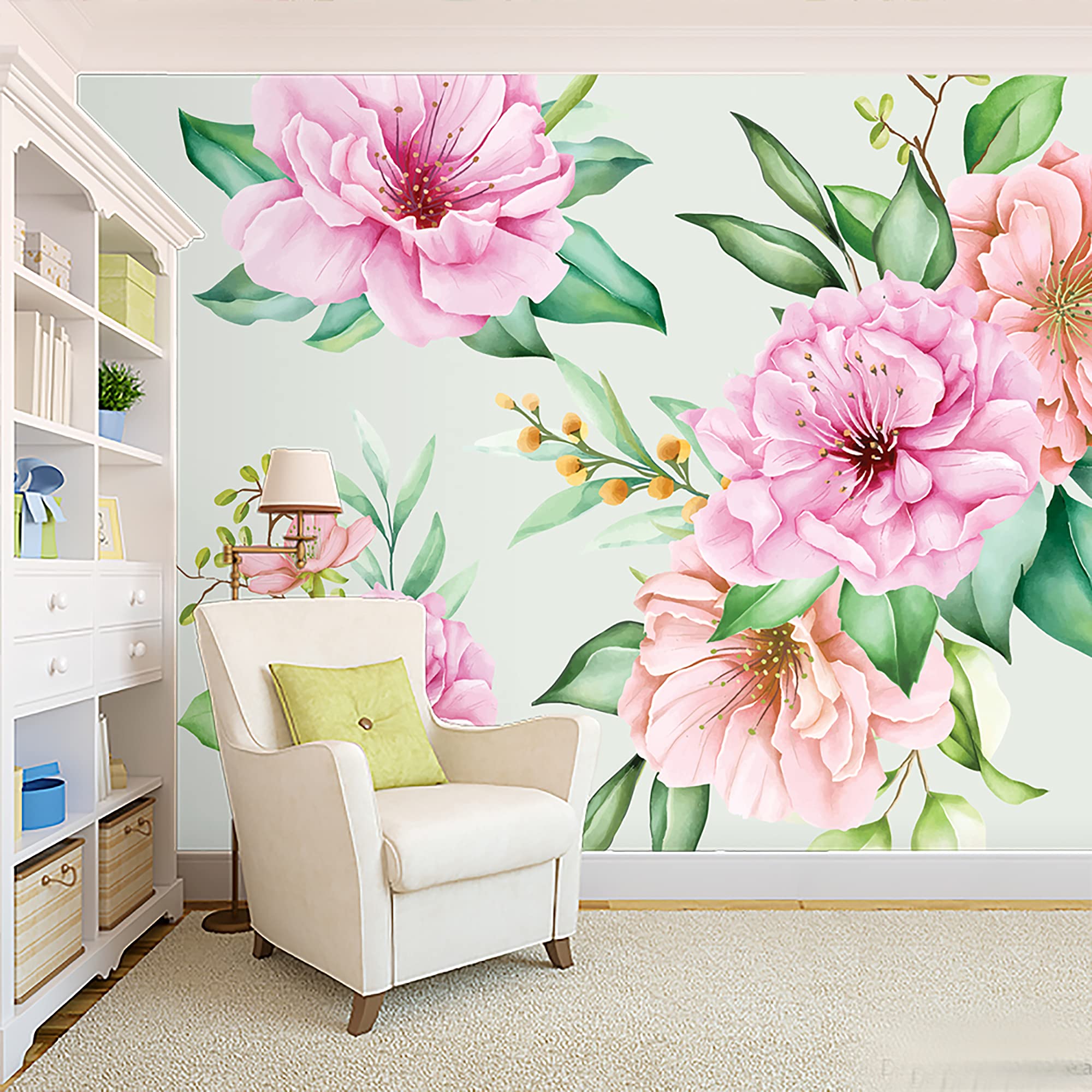 Decorative Design Self Adhesive White Floral Wallpaper Wall Sticker for Home Decor, Living Room, Bedroom, Hall, Kids Room, Play Room (PVC Vinyl, Water Proof)(DI 118) (16 X 128 INCH) (B09MVV19CP) Amazon Price History, Amazon Price Tracker