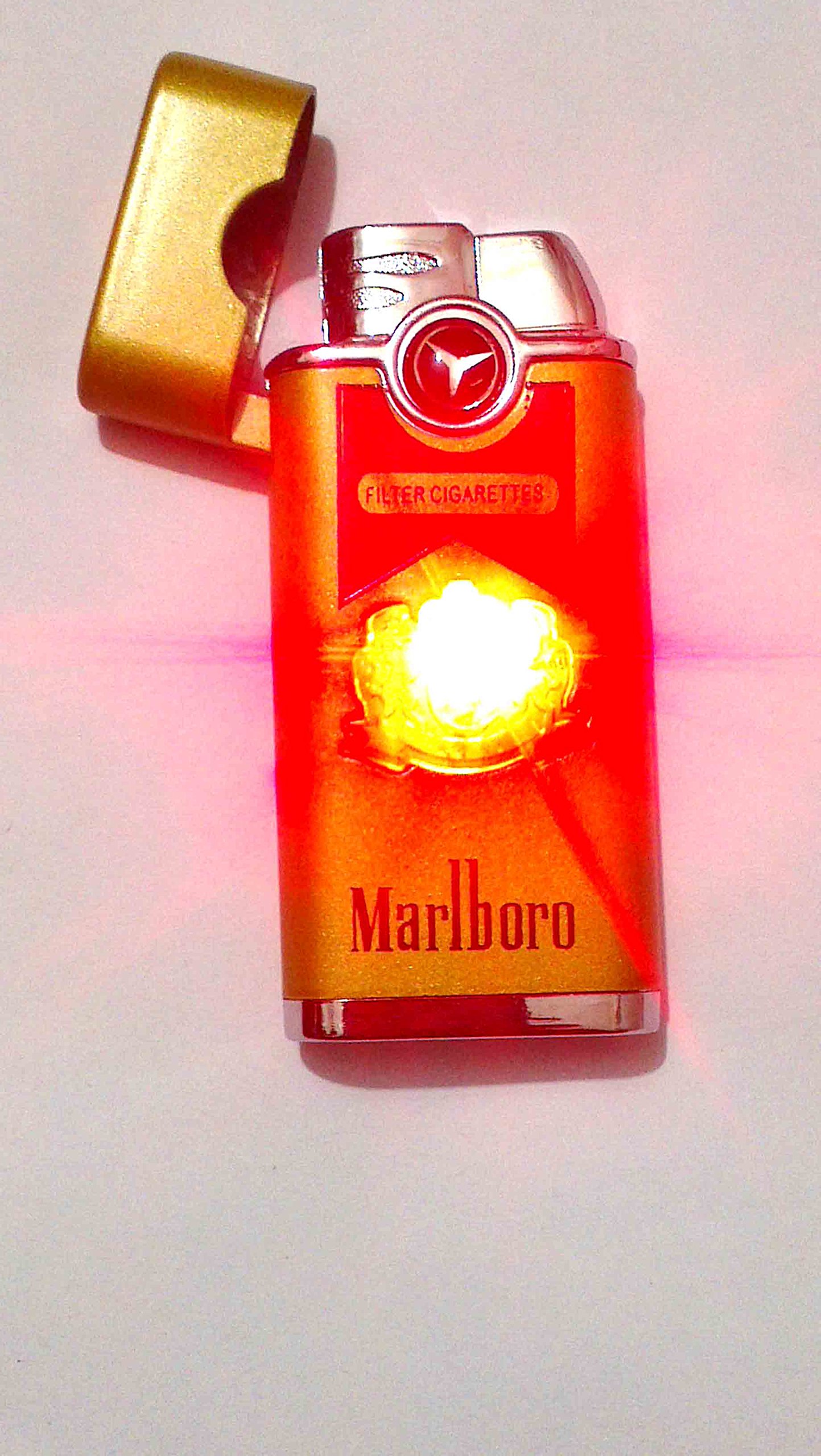 Windproof Musical Light Refillable Cigarette Lighter (Dark Golden color) :  Amazon.in: Car & Motorbike