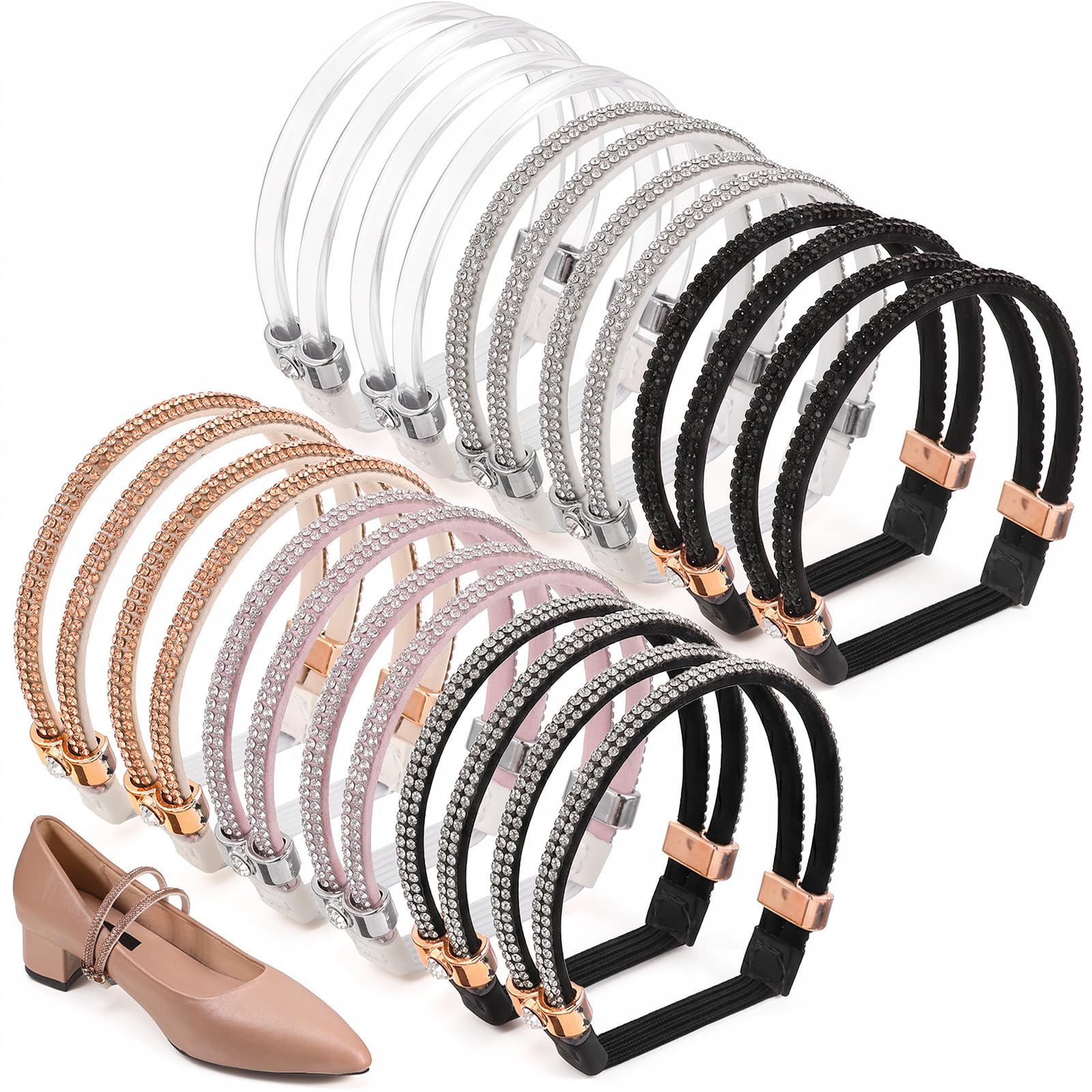 Photo 1 of Gemoioio Rhinestone Heel Straps - 6 Pairs