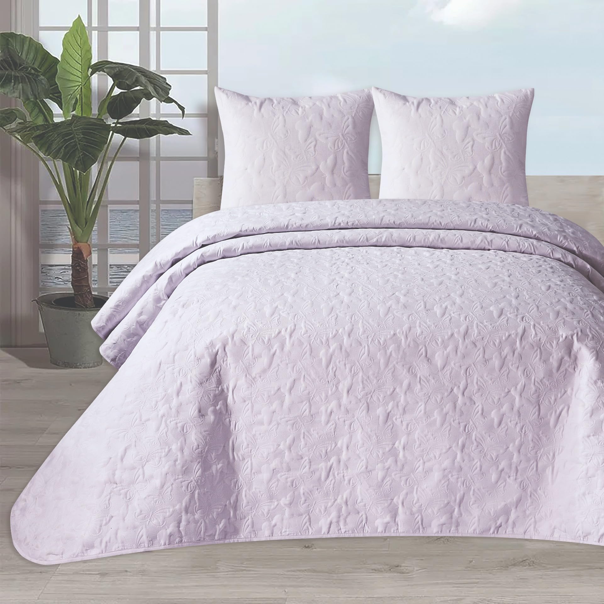 DHESTIA HOME - Reversible Bouti Children's Quilt in Turkish Cotton Clouds Pink – Colour Pink, Size Bed 90/105 cm