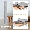 Tektalk Puzzle Table with Folding Table Top Height Adjustment Puzzle Board with 2 Felt Covers and 8 Sorting Trays Enclosed with 4 Roller Wheels for up to 2000 Puzzle Pieces