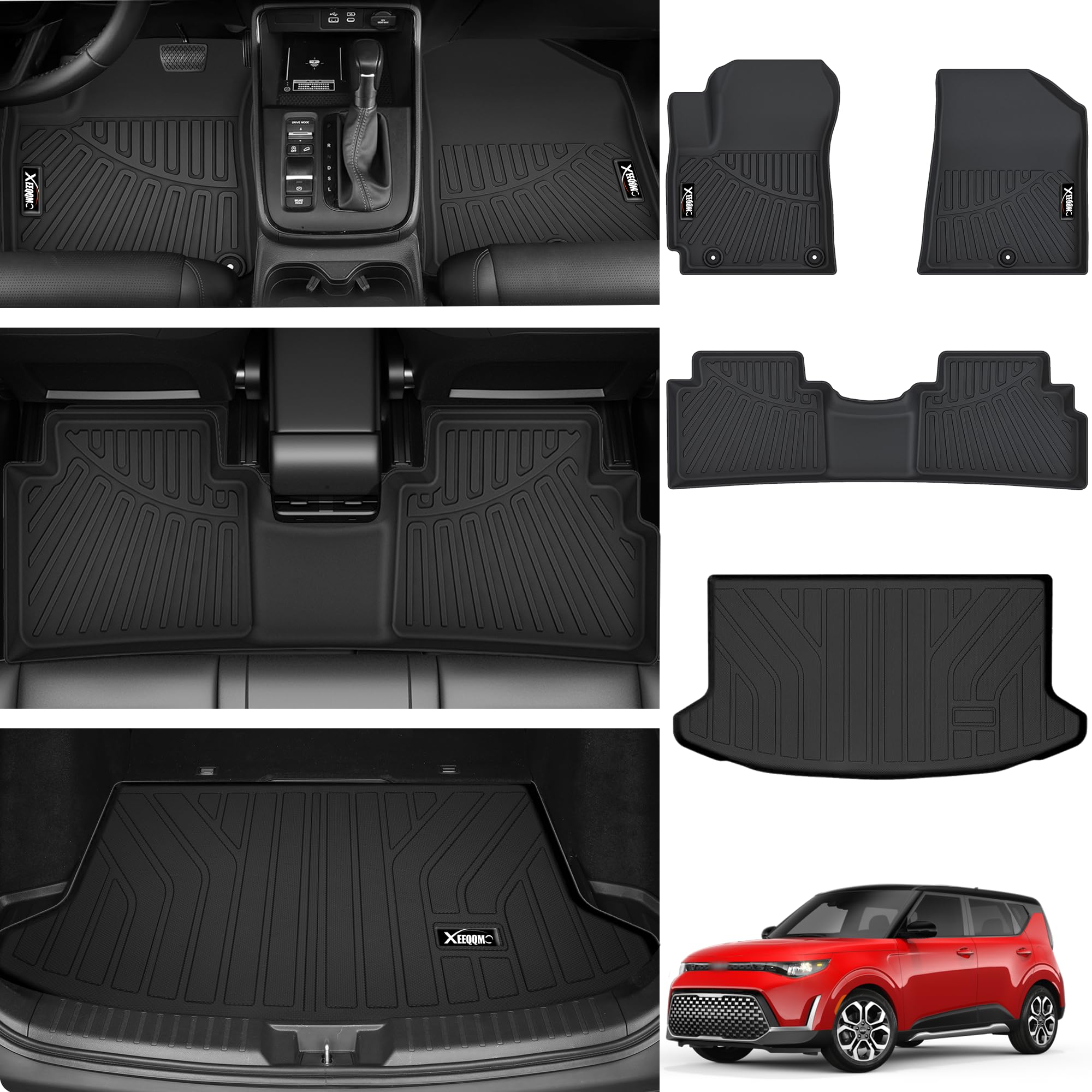 thumbnail image 2 of Custom Fit Cargo Liner For 2020-2025 Kia Soul - Black TPE All Weather Trunk Mat 2 of 13