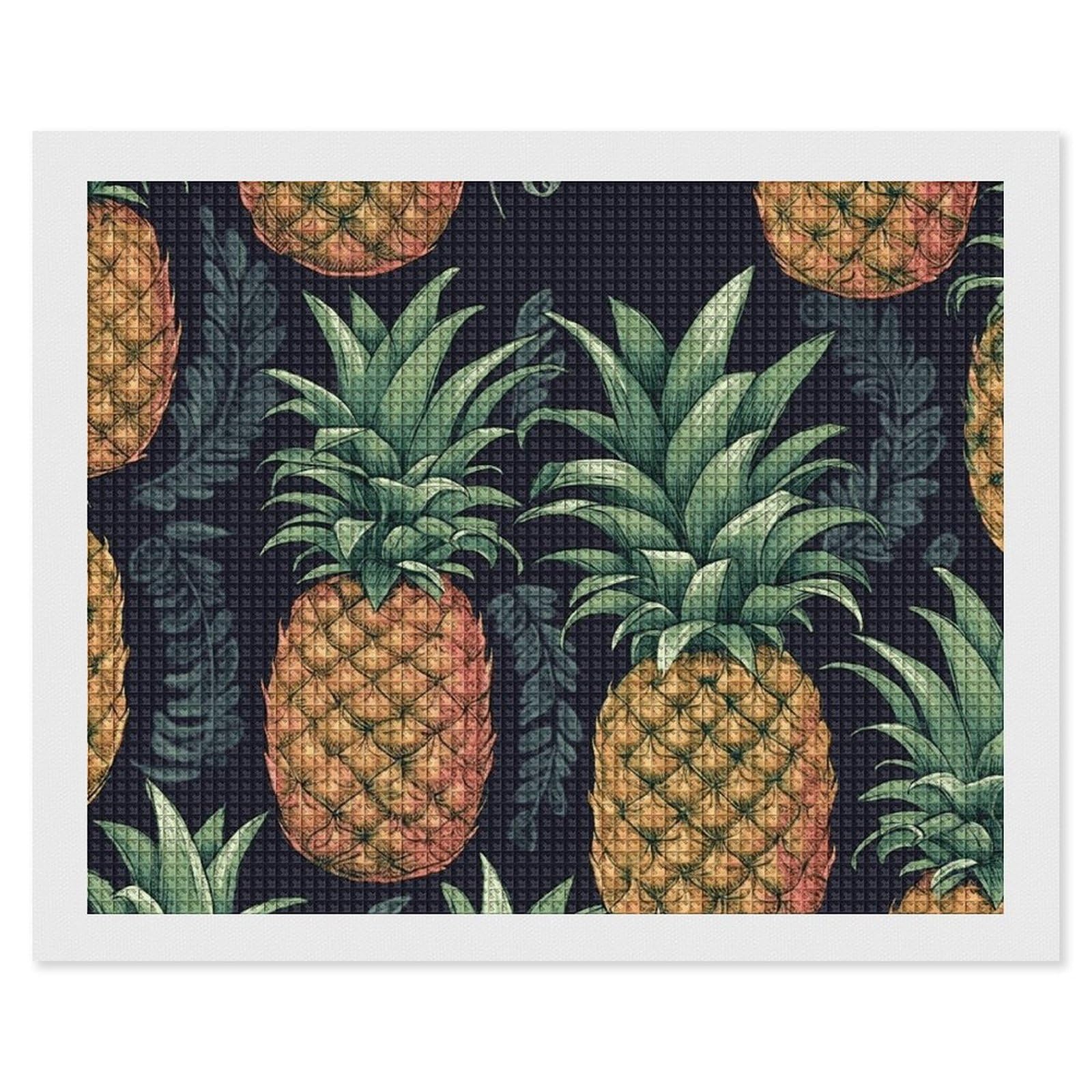 NONHAI Diamond Painting Kits for Adults - DIY Diamond Art Kits for Beginners - Full 5D Paint Drill Diamond Dots Paintings- Pineapple Diamonds Pictures Gem Art and Craft Wall Decor 16"x20"