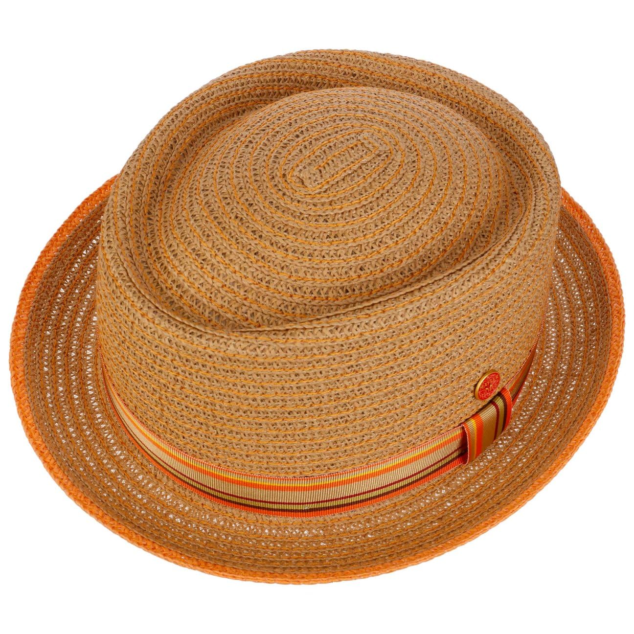 Mayser Andy Pork Pie Strohhut Bortenhut Packable Herren Frühling Sommer