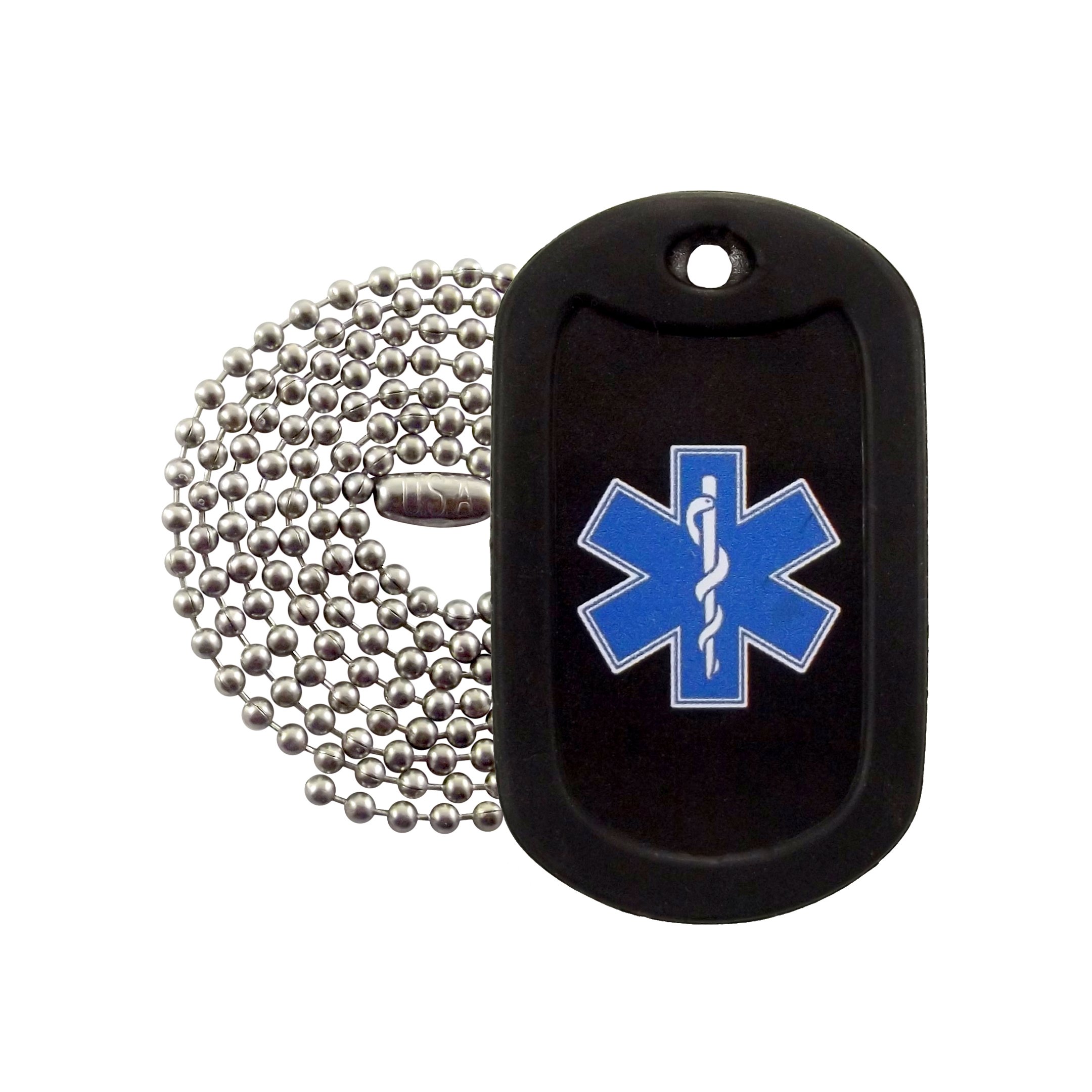 Tag-ZMilitary Dog Tags - EMT Star of Life Dog Tag Necklace