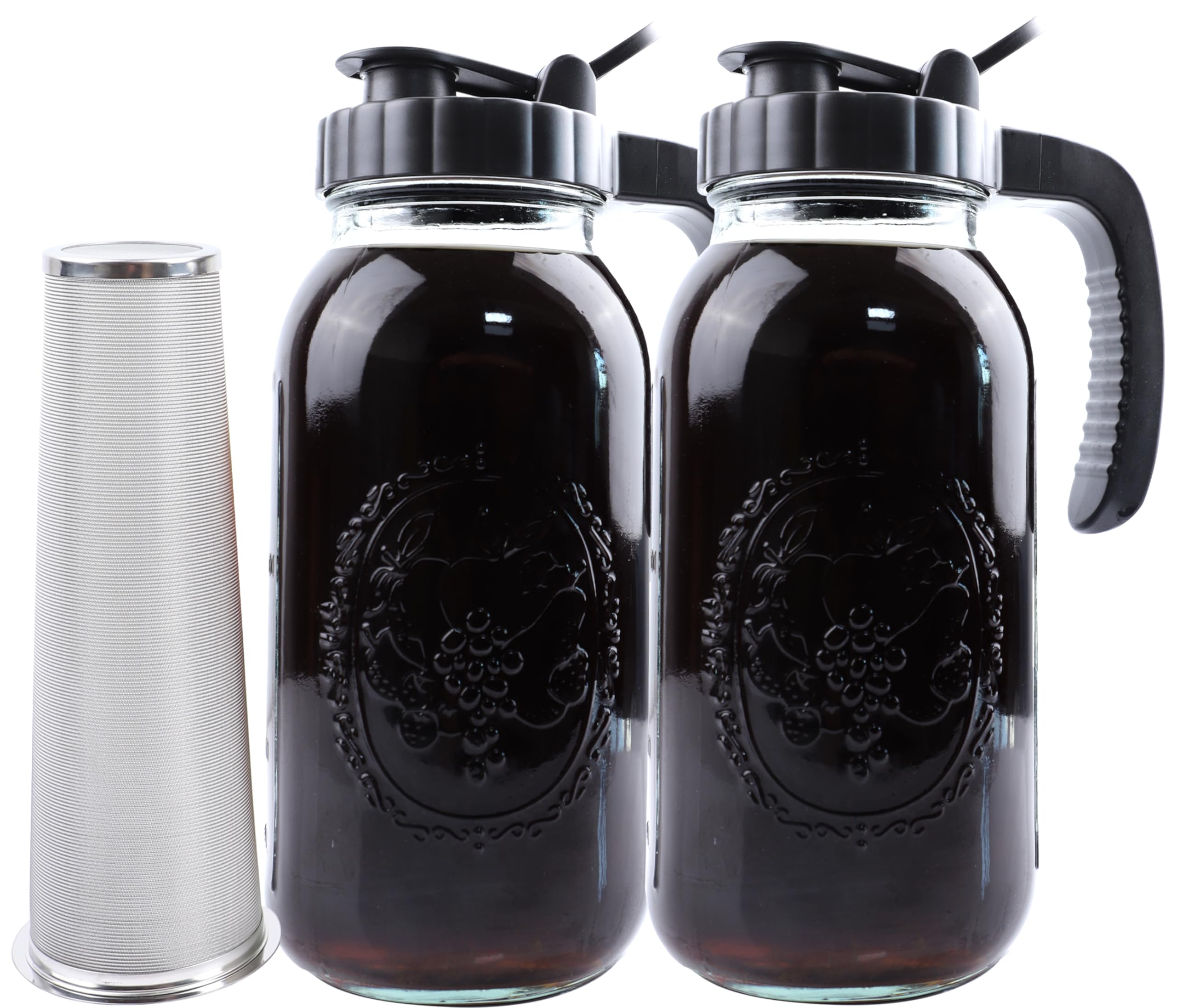 GLUKIEWT Cold Brew Coffee Maker Half Gallon 2 Set