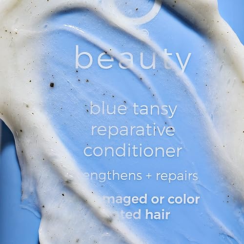 Miniatura 4 de adwoa beauty Acondicionador reparador Blue Tansy con extractos de espirulina, bambú y cola de caballo para fortalecer, ayudar al crecimiento y