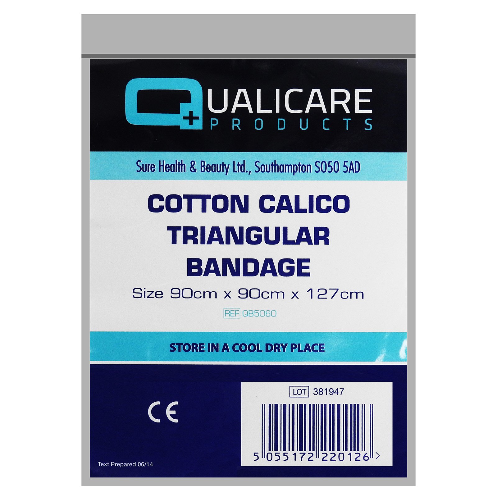 Qualicare Lot de 12 écharpes triangulaires en coton calicot pour soutenir les bras et les épaules