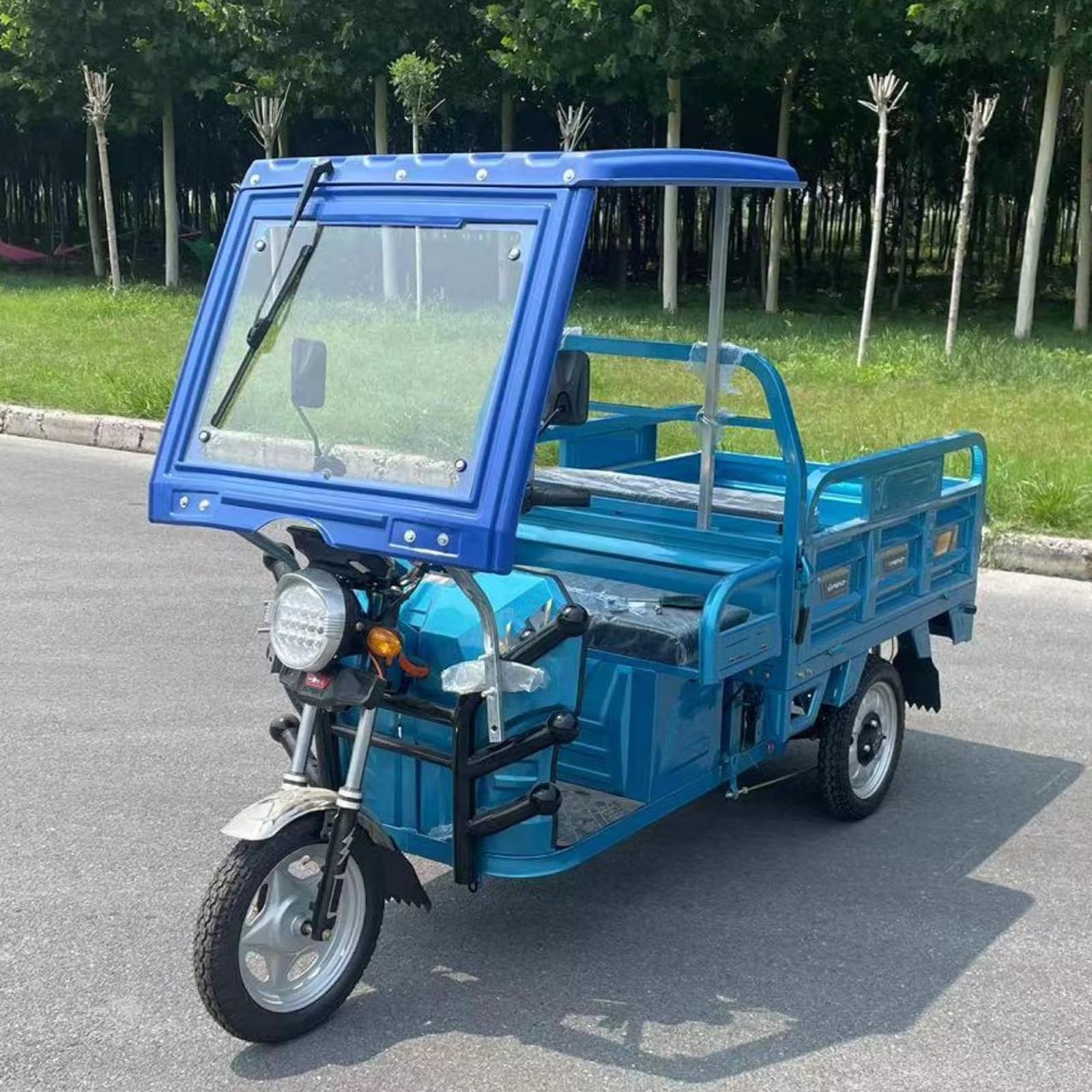 Copertura per triciclo elettrico resistente, tenda per cabina a tre ruote, copertura per triciclo per adulti, antivento e impermeabile, accessori adatti per vari tipi di bici a 3 ruote (blu A)