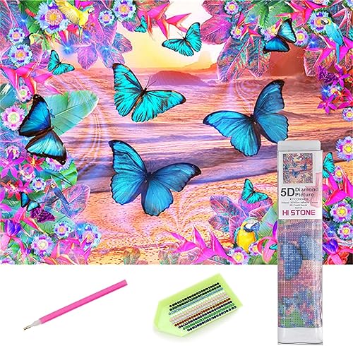 Kits de pintura de diamantes 5D para adultos, taladro completo, mariposa, puntos de diamante de pintura, por números, para principiantes, insectos,
