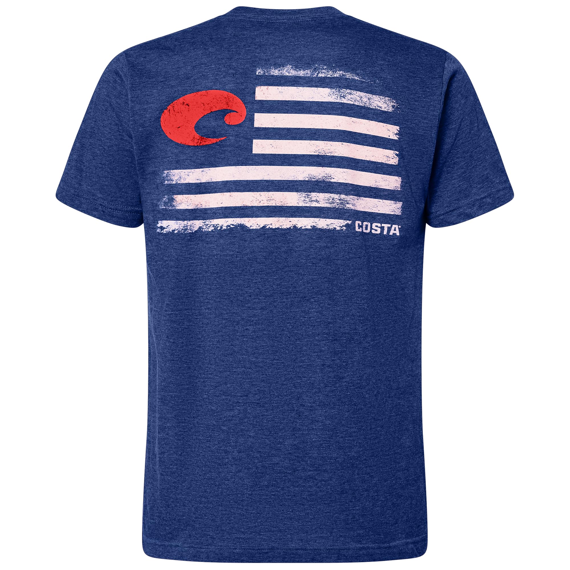 Costa Del Mar Men's Tshirt, Heather Royal, Large